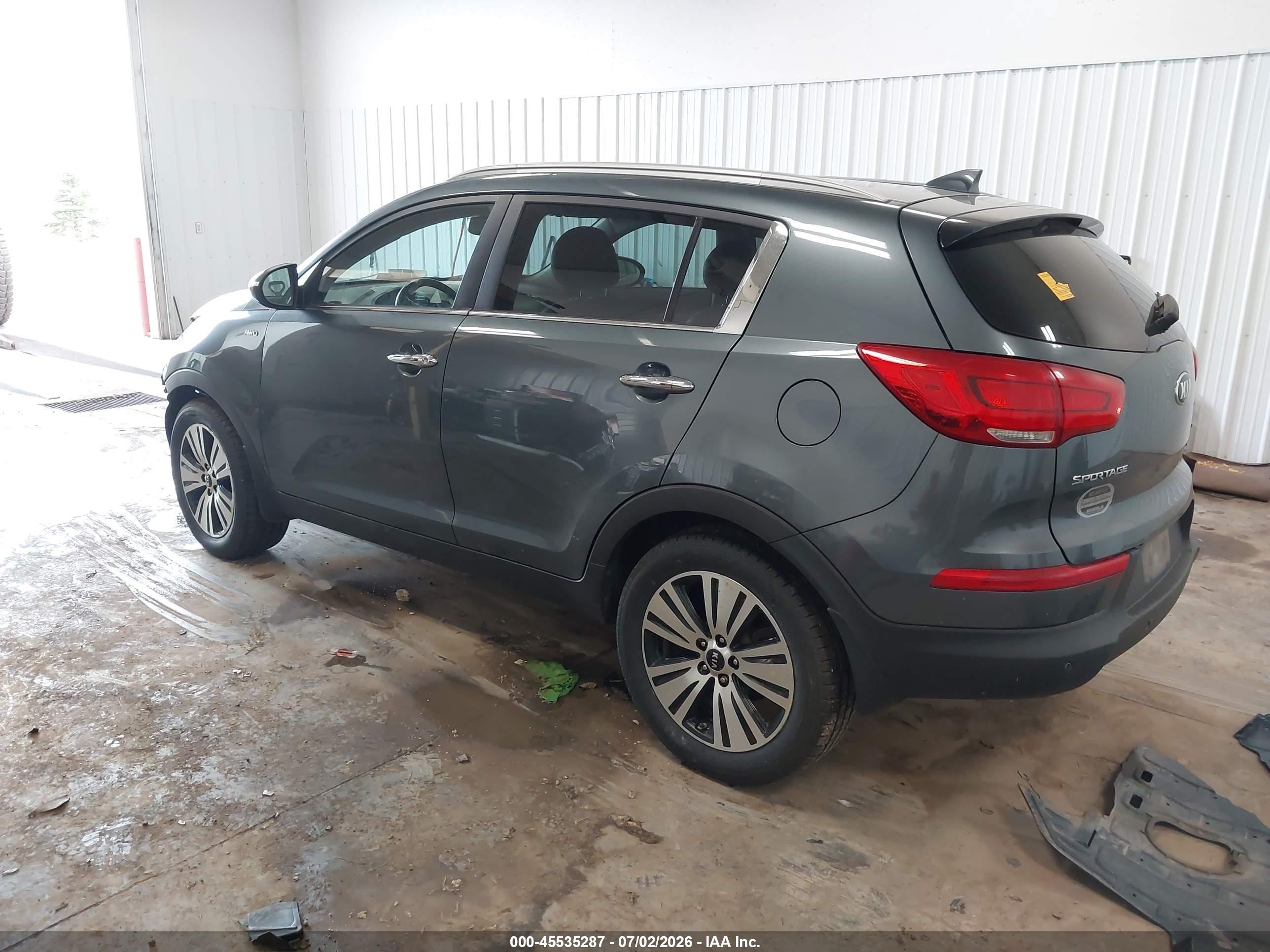 2015 Kia Sportage Ex Gray vin: KNDPCCAC1F7769834