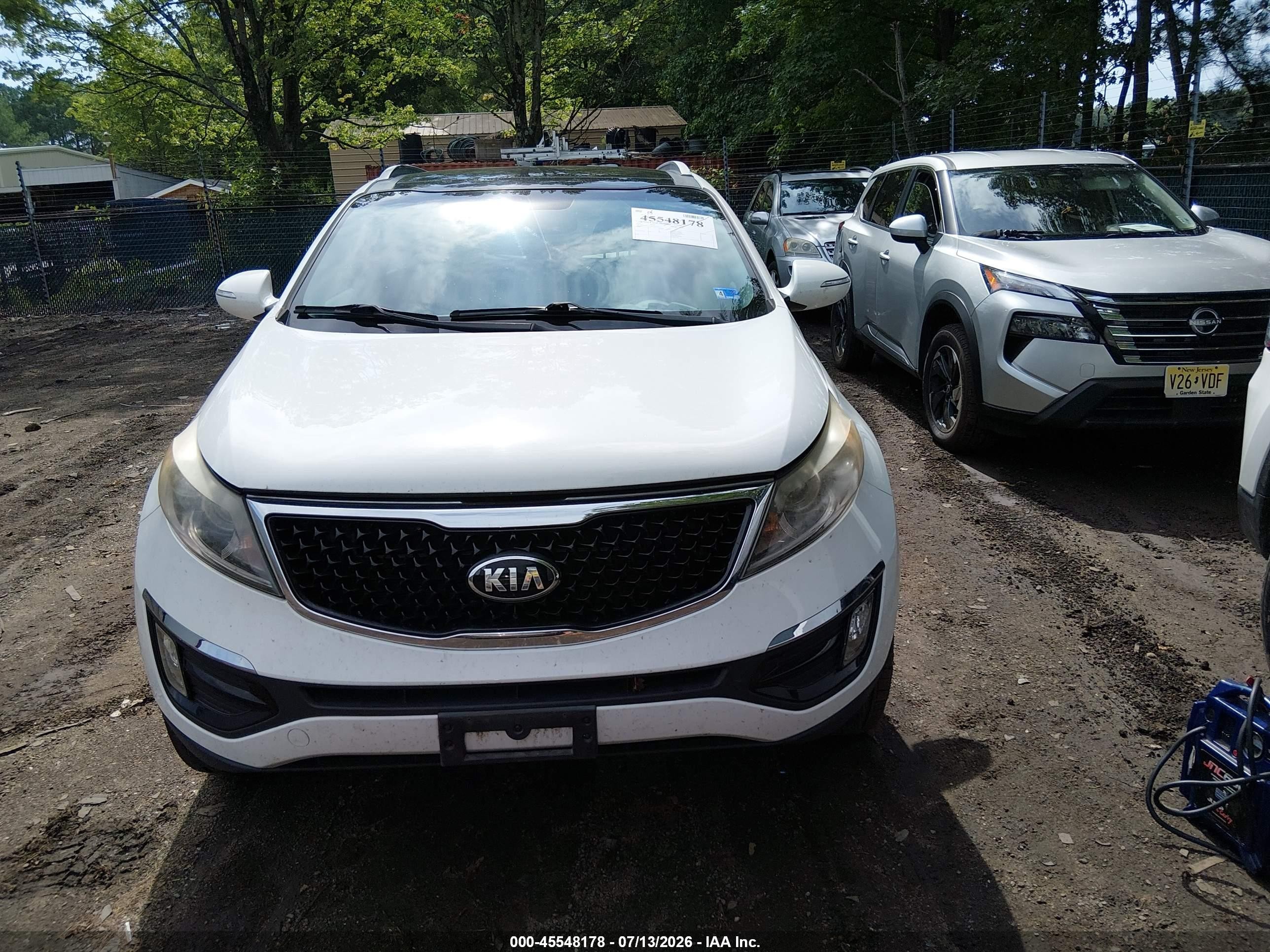 2015 Kia Sportage Ex White vin: KNDPCCAC1F7791638