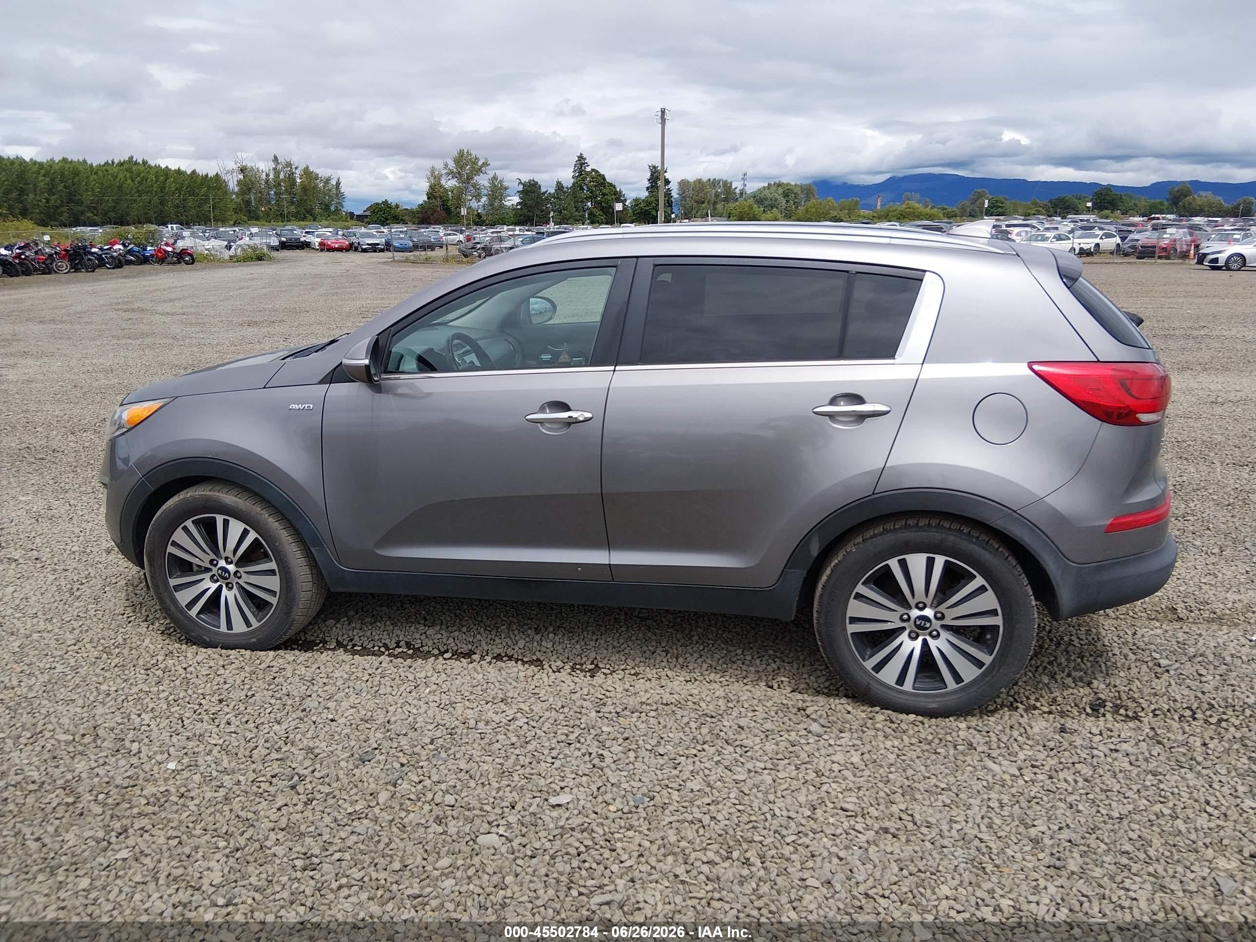 2015 Kia Sportage Ex Gray vin: KNDPCCAC2F7746336