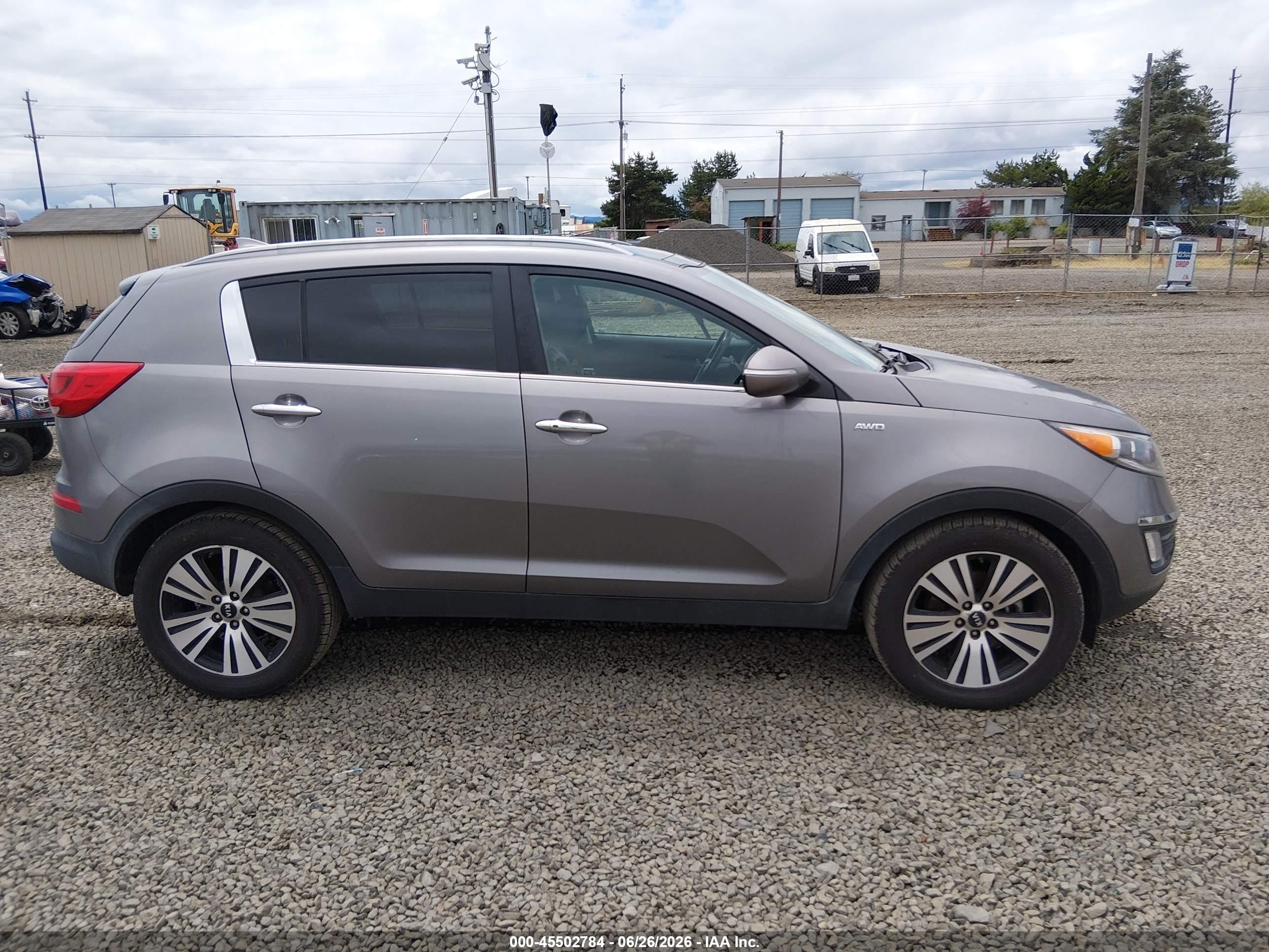 2015 Kia Sportage Ex Gray vin: KNDPCCAC2F7746336