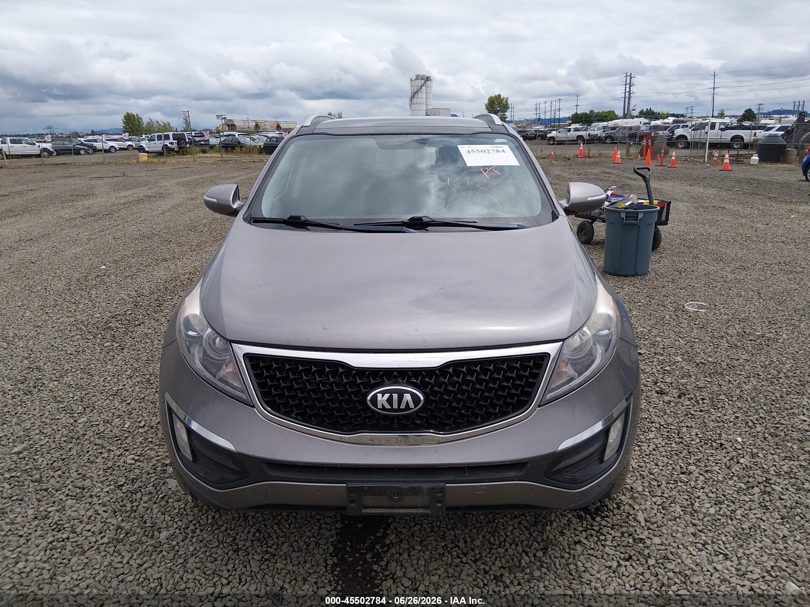 2015 Kia Sportage Ex Gray vin: KNDPCCAC2F7746336