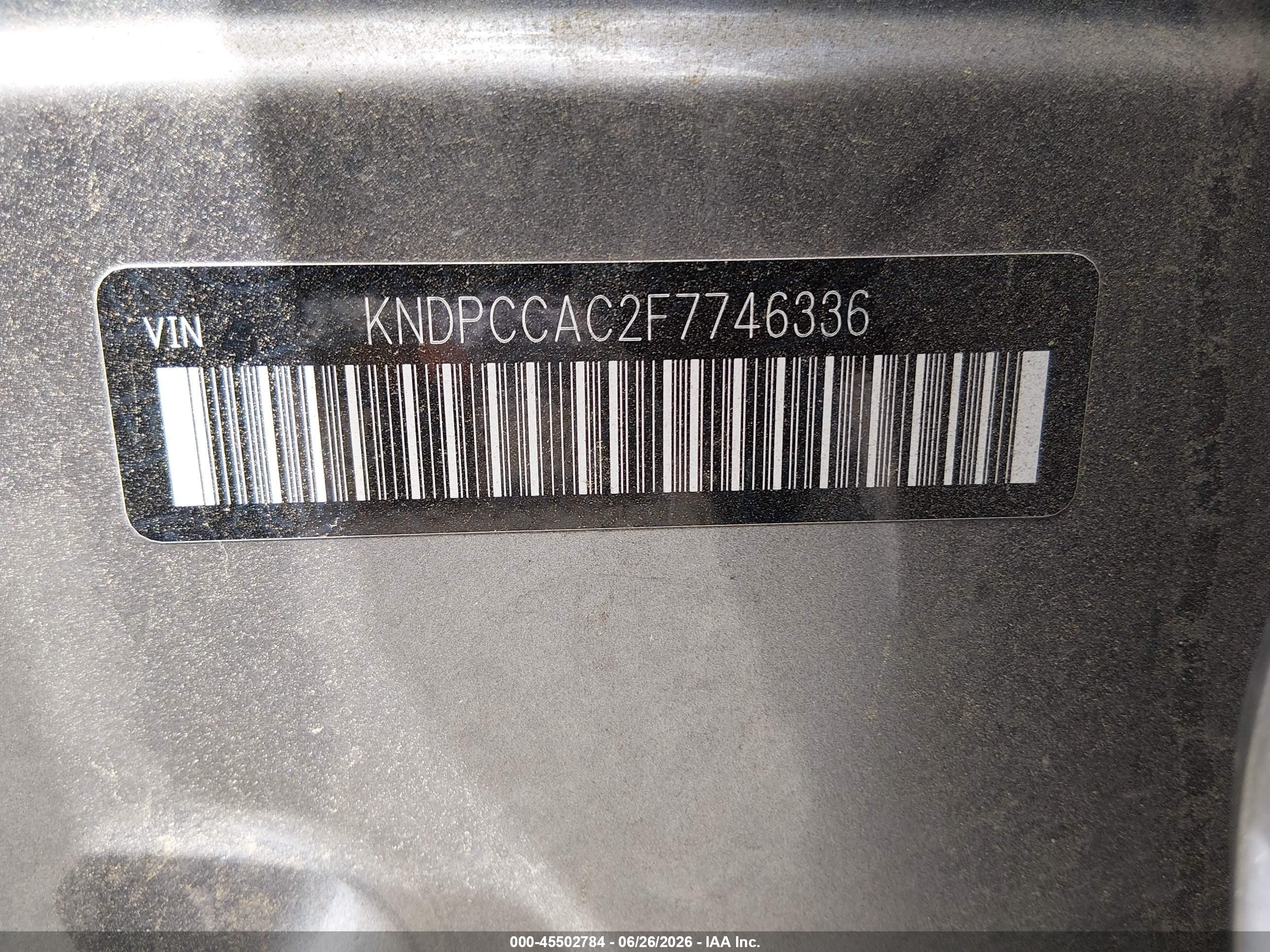 2015 Kia Sportage Ex Gray vin: KNDPCCAC2F7746336