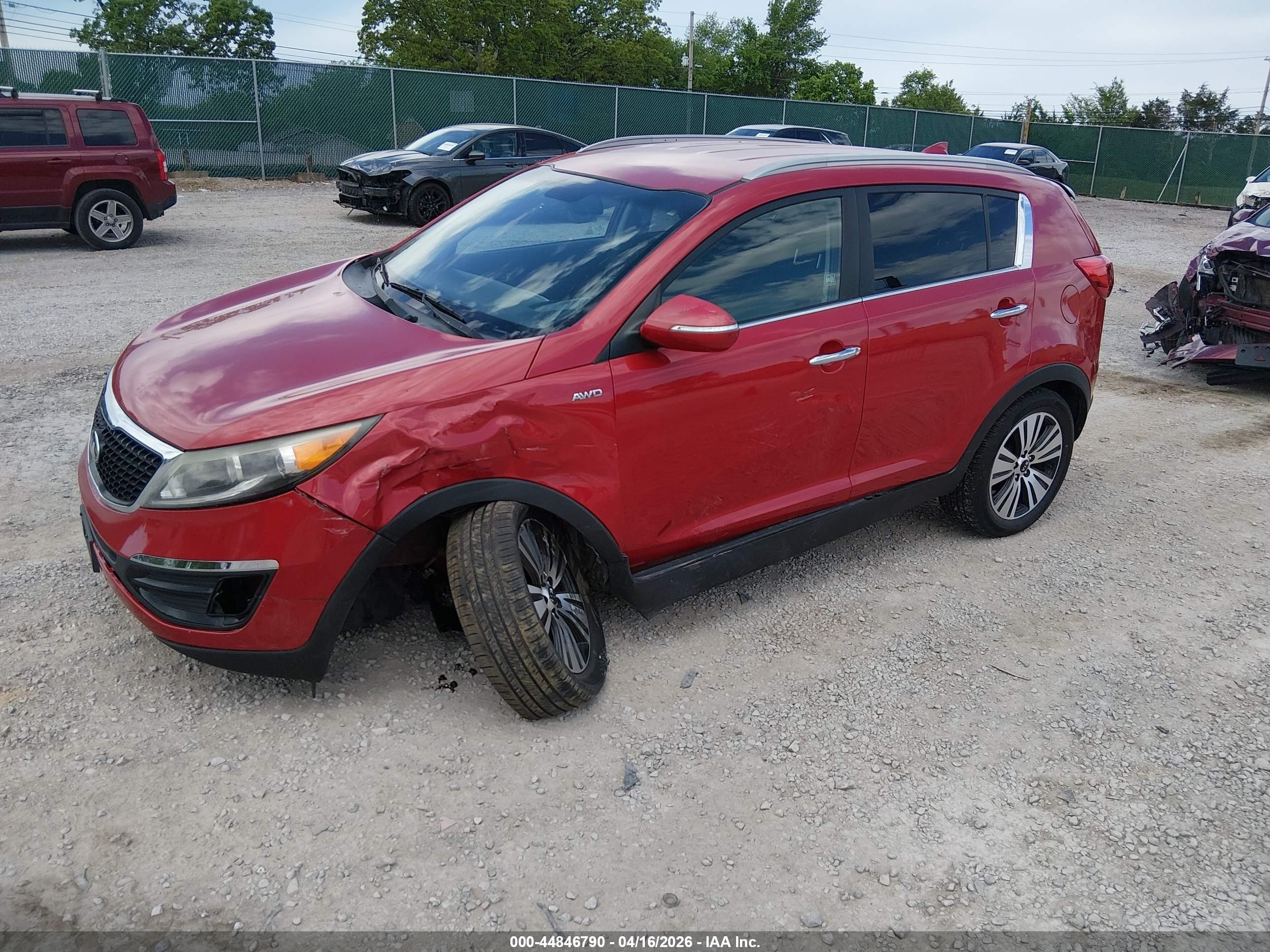 2015 Kia Sportage Ex Red vin: KNDPCCAC2F7747356