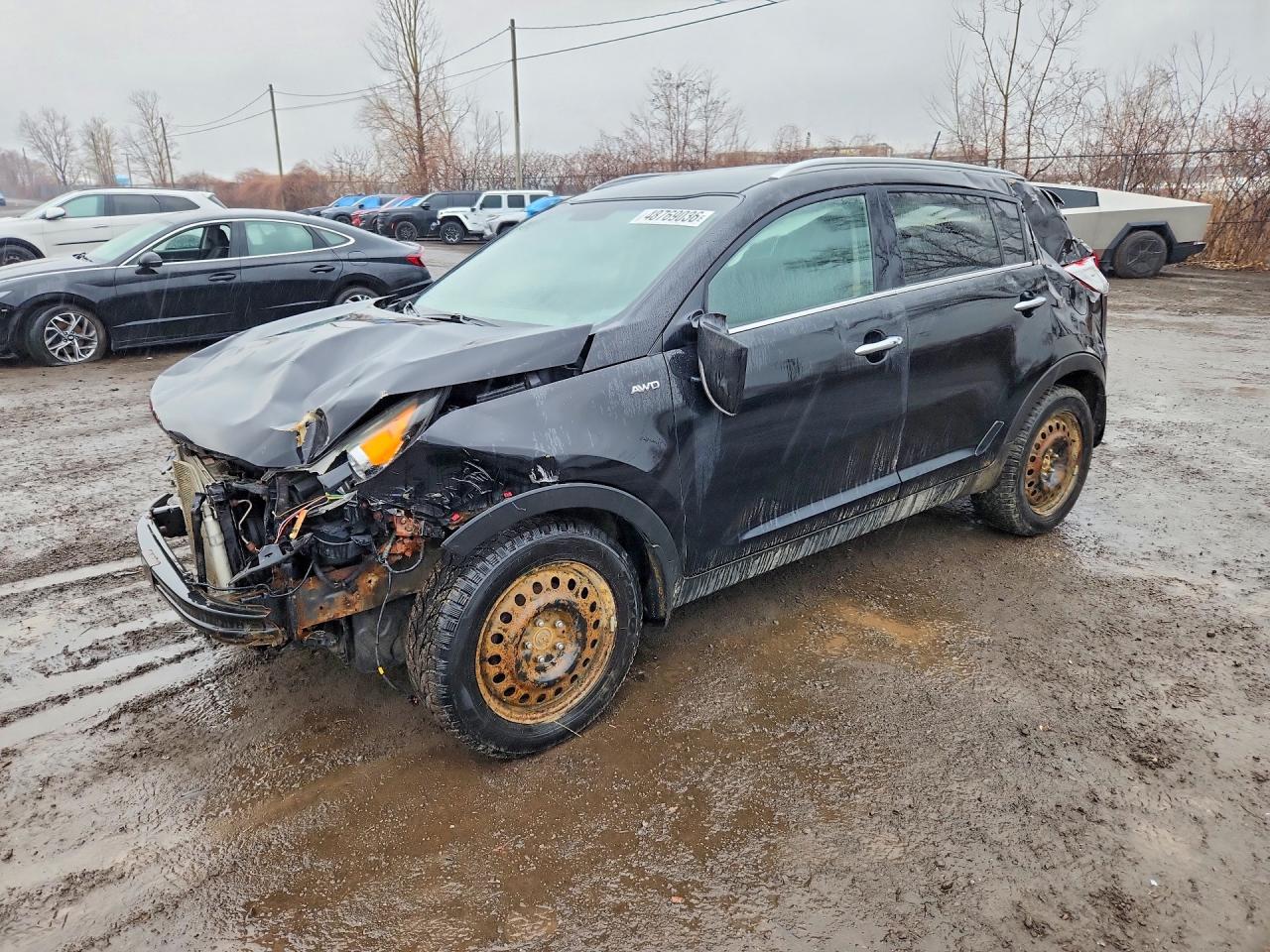 2015 Kia Sportage Ex Black vin: KNDPCCAC2F7776520