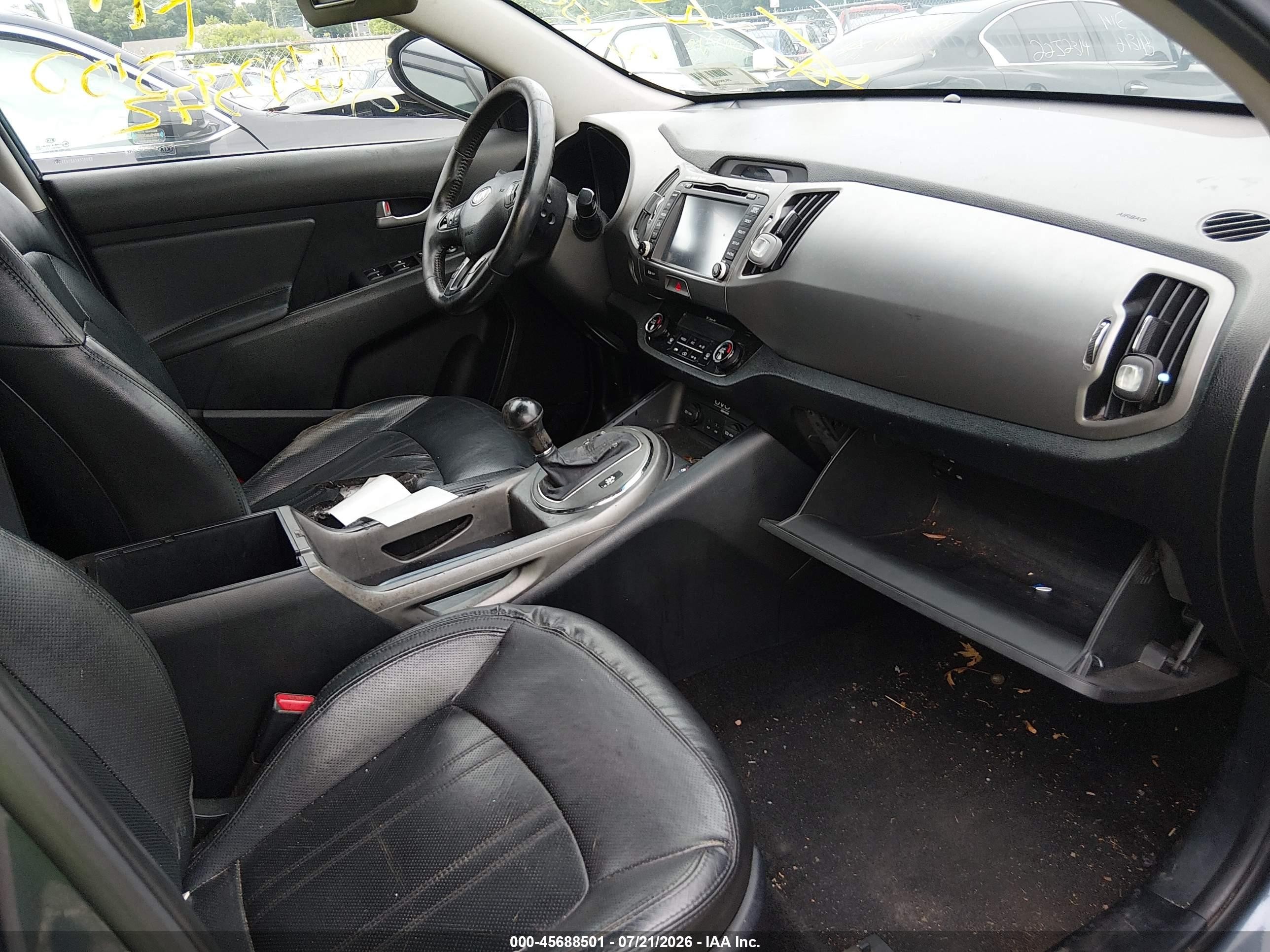 2014 Kia Sportage Ex Gray vin: KNDPCCAC4E7633180