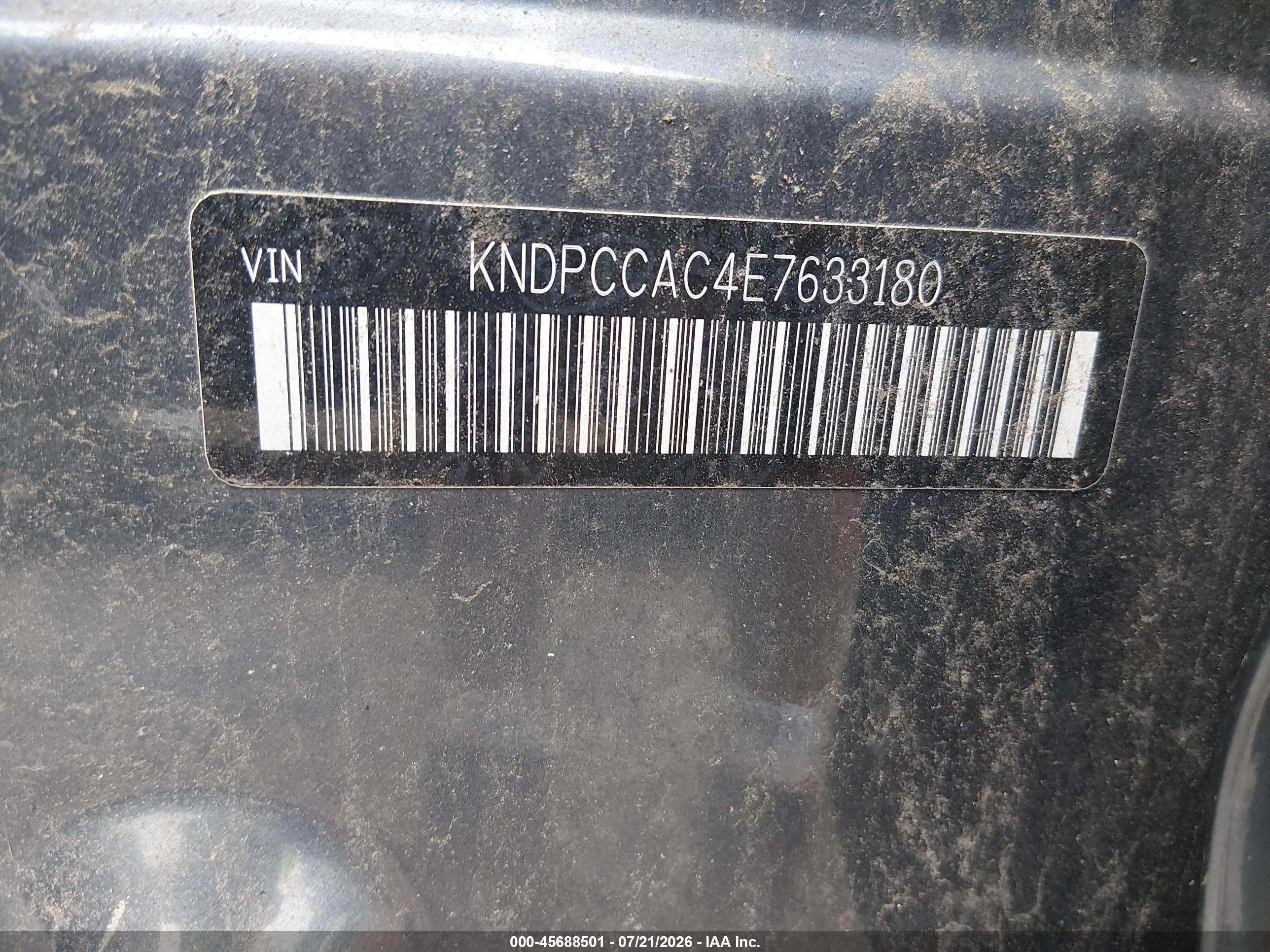 2014 Kia Sportage Ex Gray vin: KNDPCCAC4E7633180