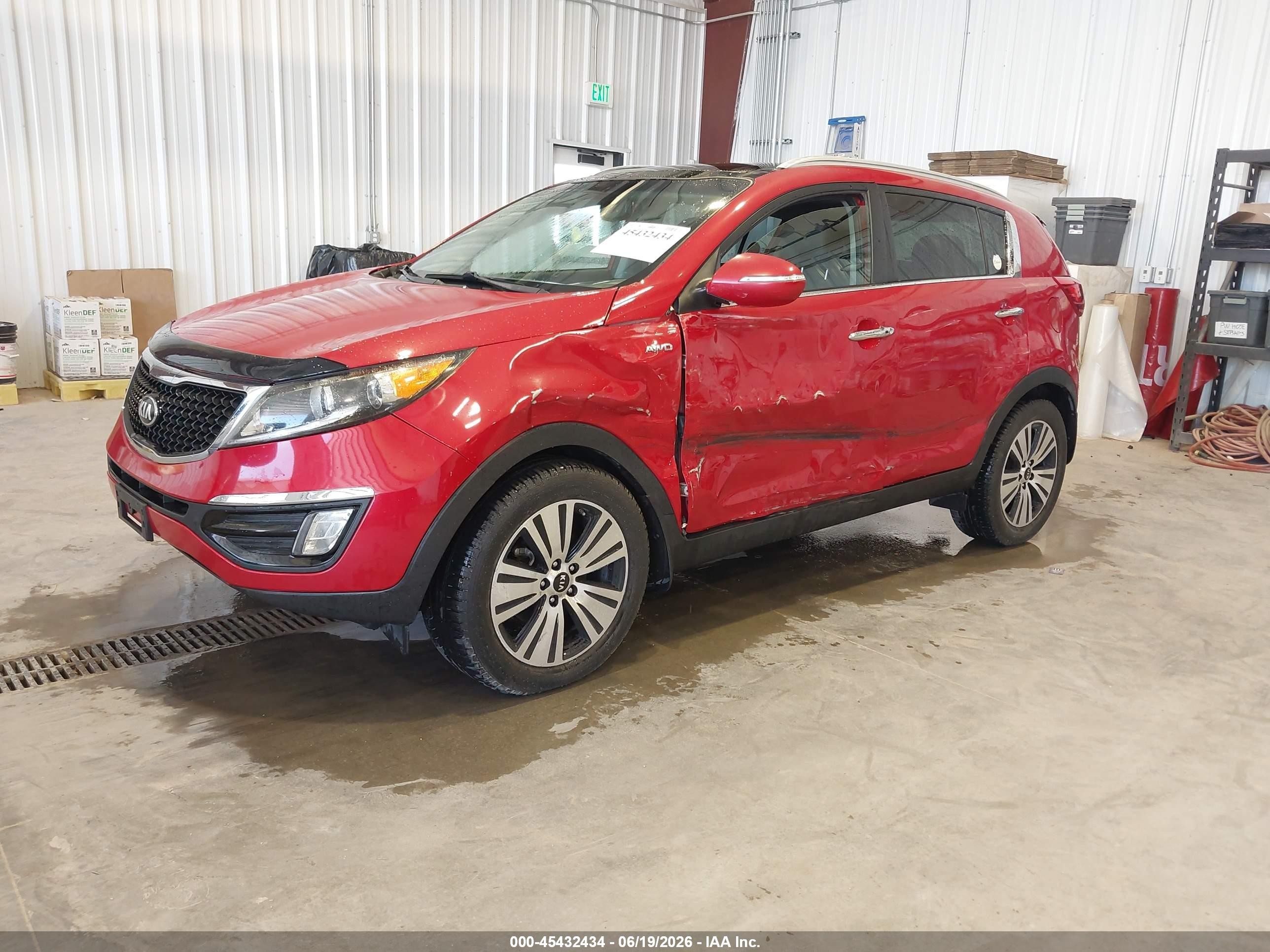 2015 Kia Sportage Ex Красный vin: KNDPCCAC4F7761503