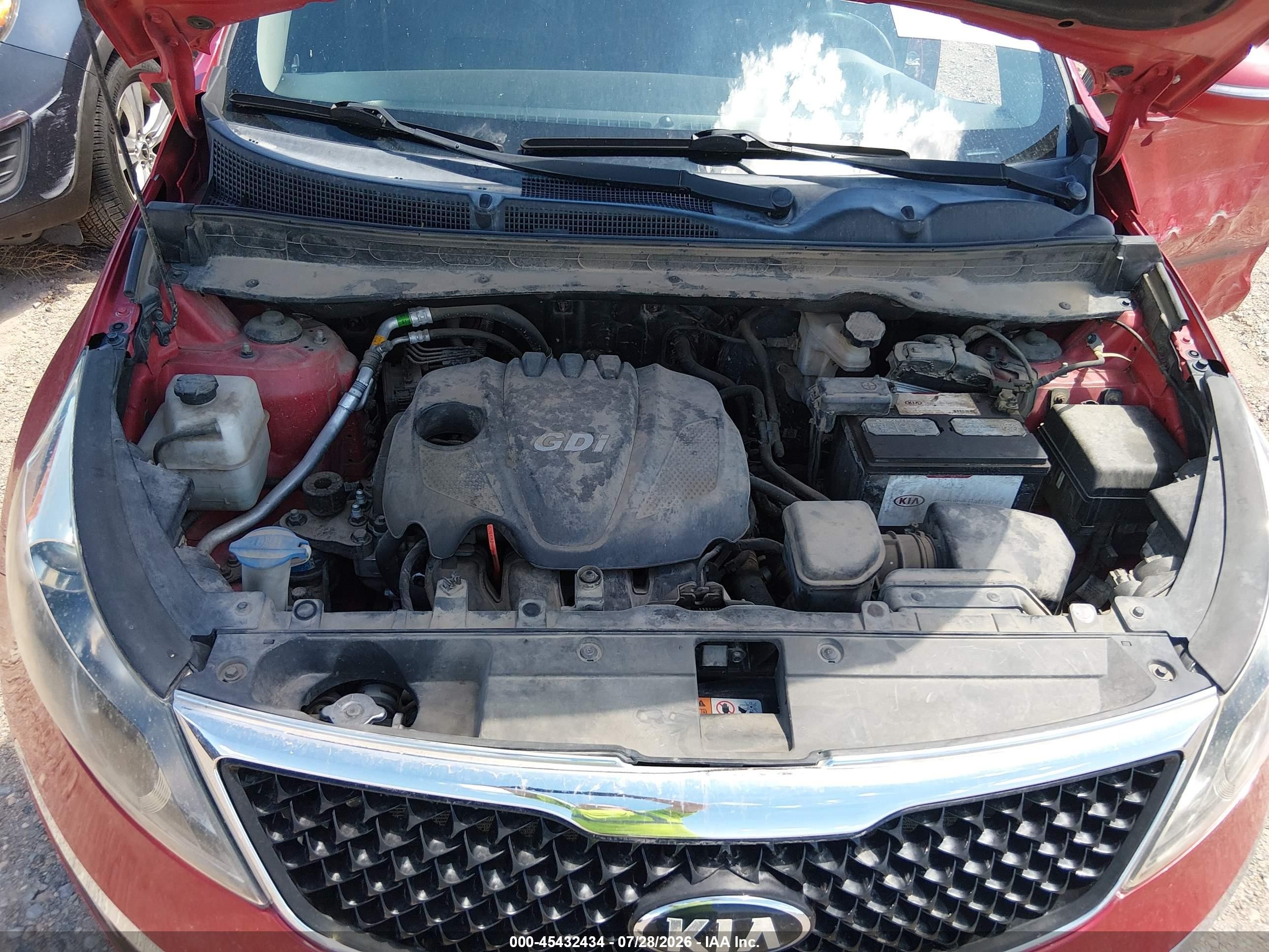 2015 Kia Sportage Ex Красный vin: KNDPCCAC4F7761503