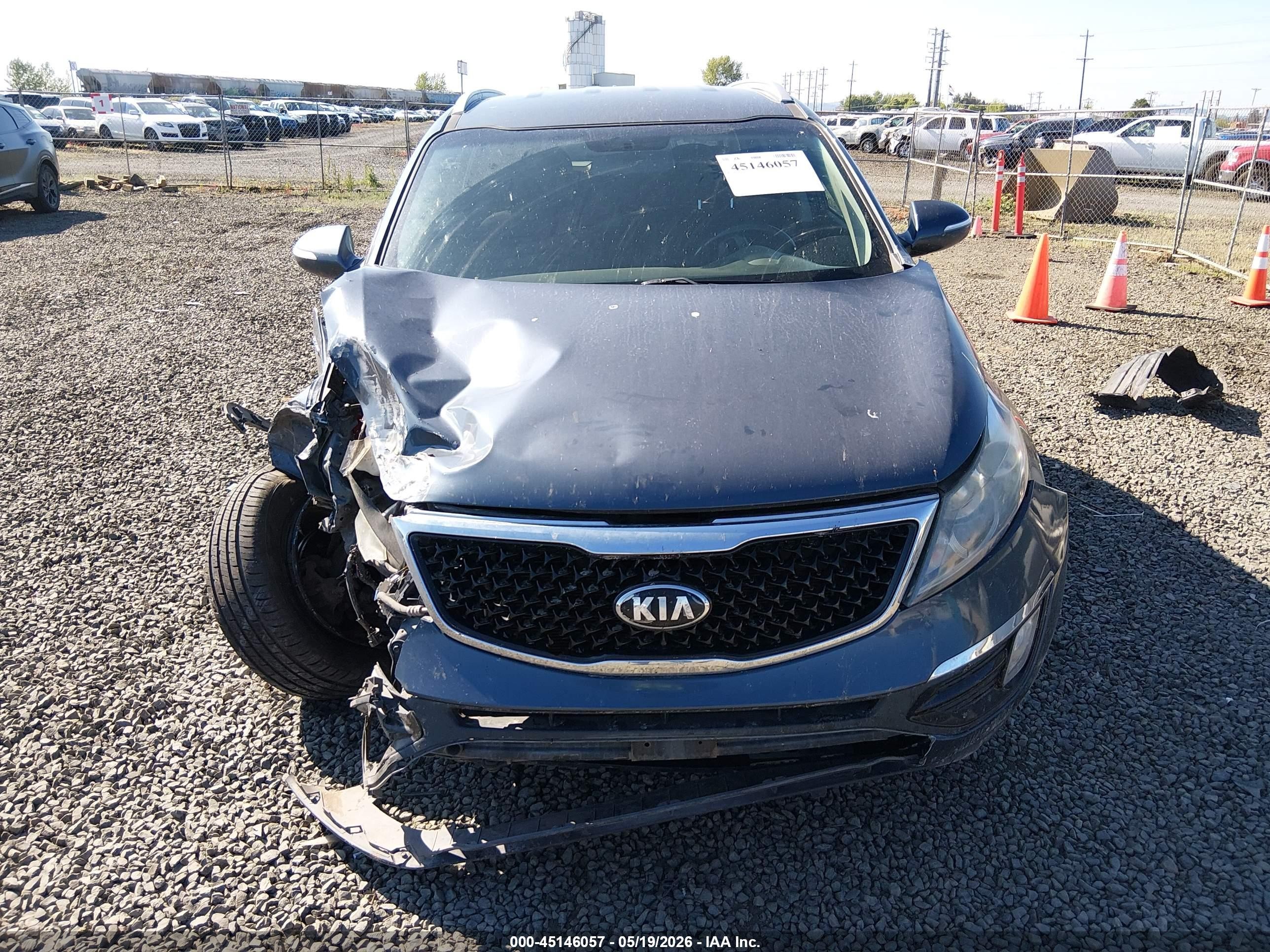 2014 Kia Sportage Ex Blue vin: KNDPCCAC5E7647847