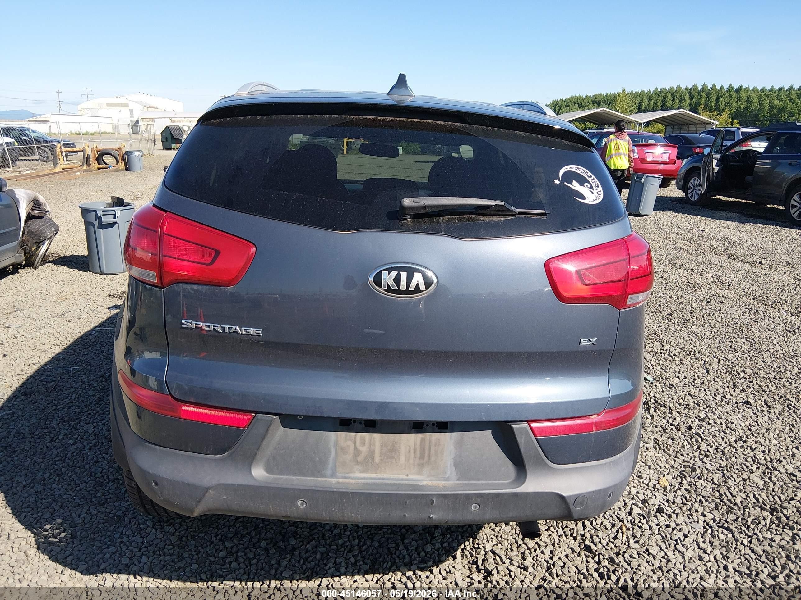 2014 Kia Sportage Ex Blue vin: KNDPCCAC5E7647847