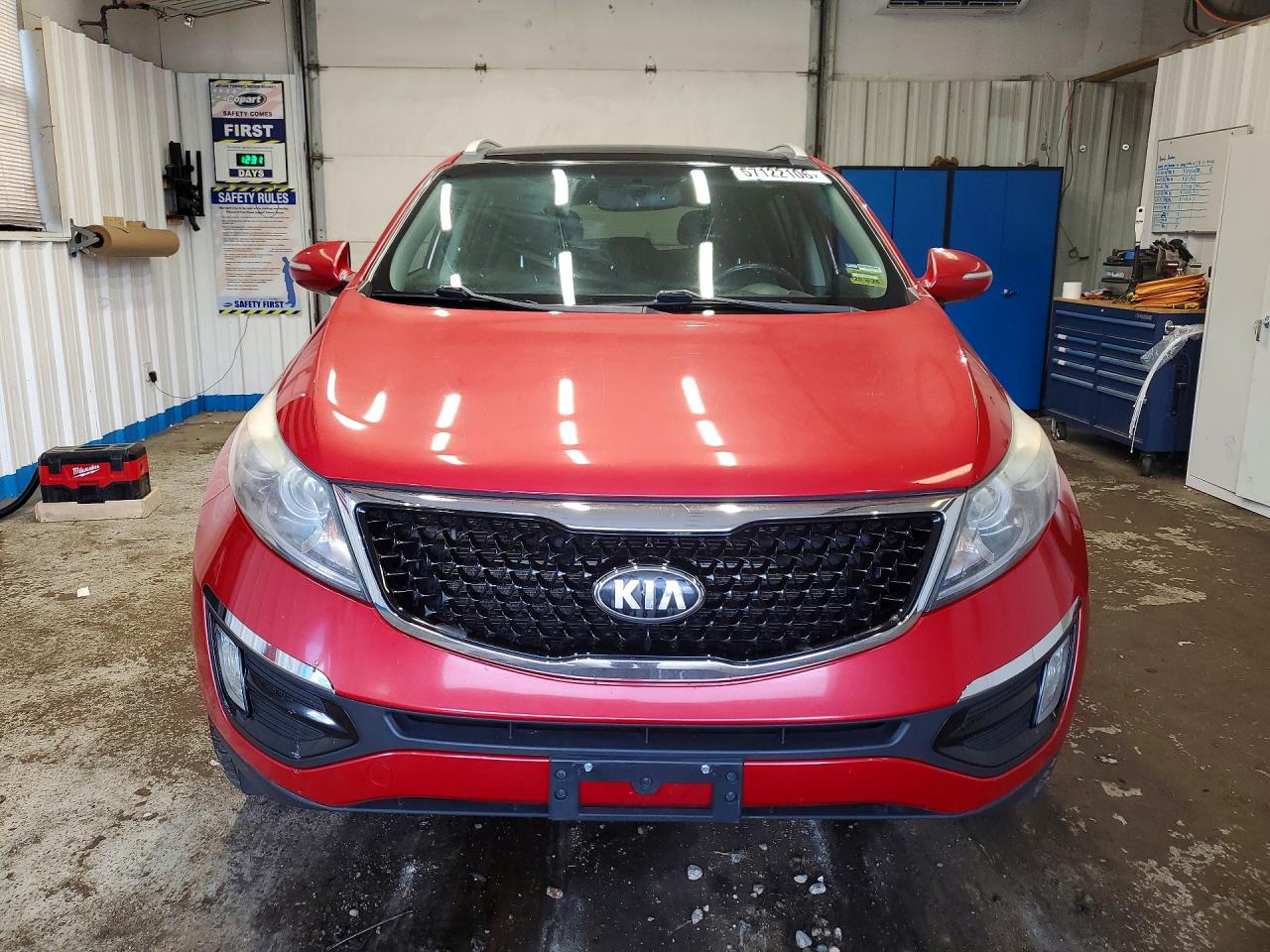 2014 Kia Sportage Ex Red vin: KNDPCCAC6E7590445