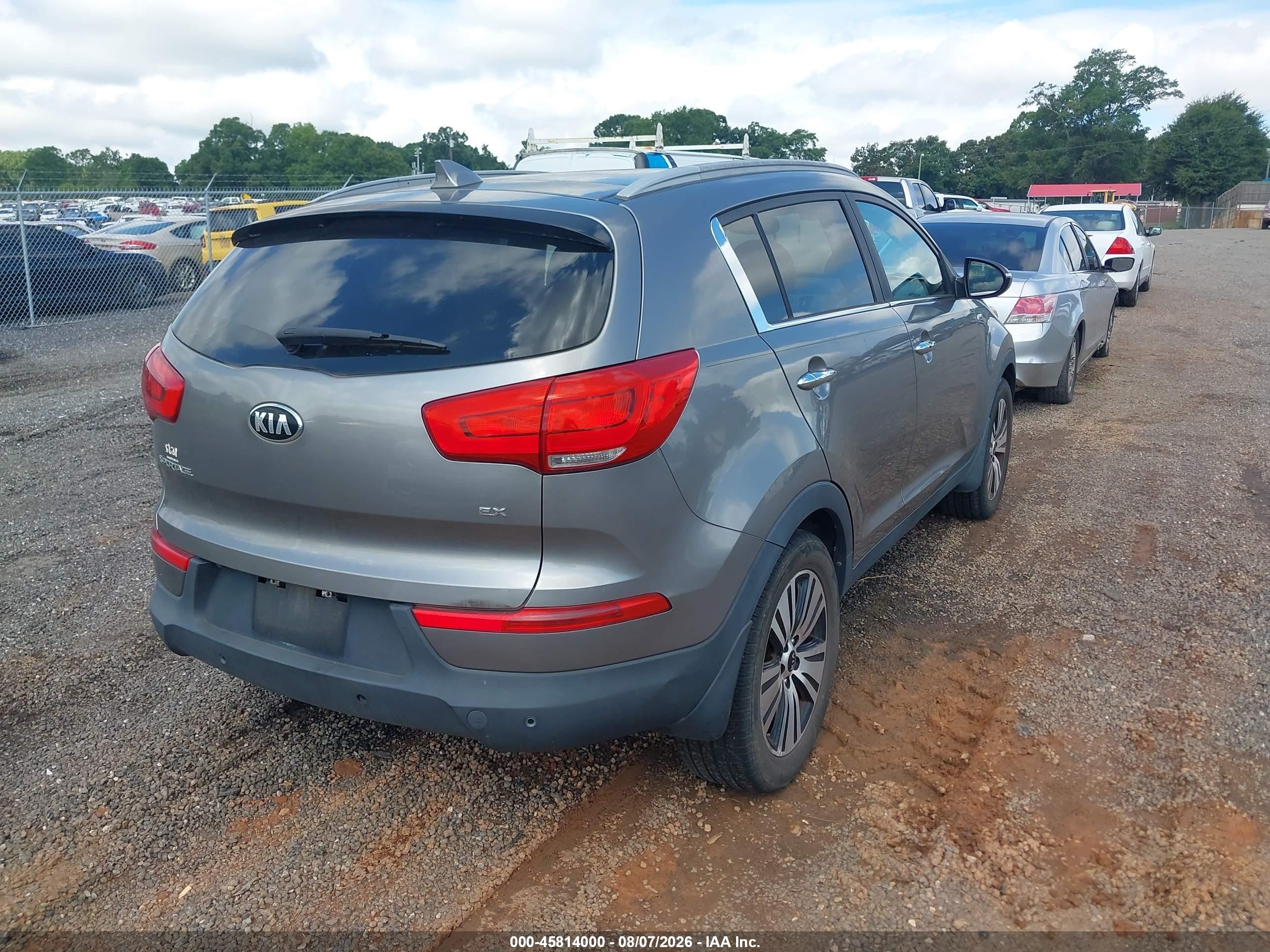 2015 Kia Sportage Ex Gray vin: KNDPCCAC8F7706116