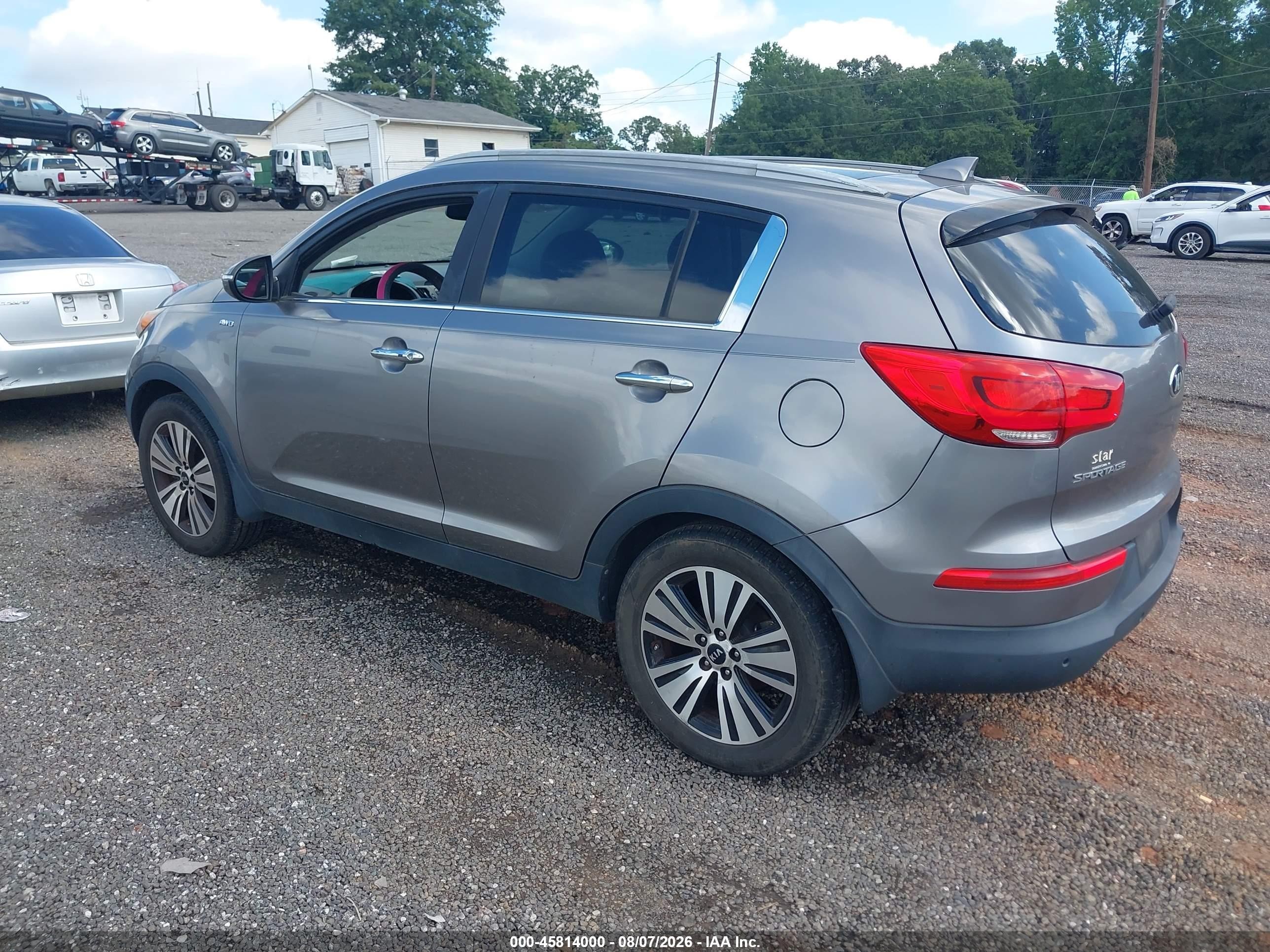 2015 Kia Sportage Ex Gray vin: KNDPCCAC8F7706116