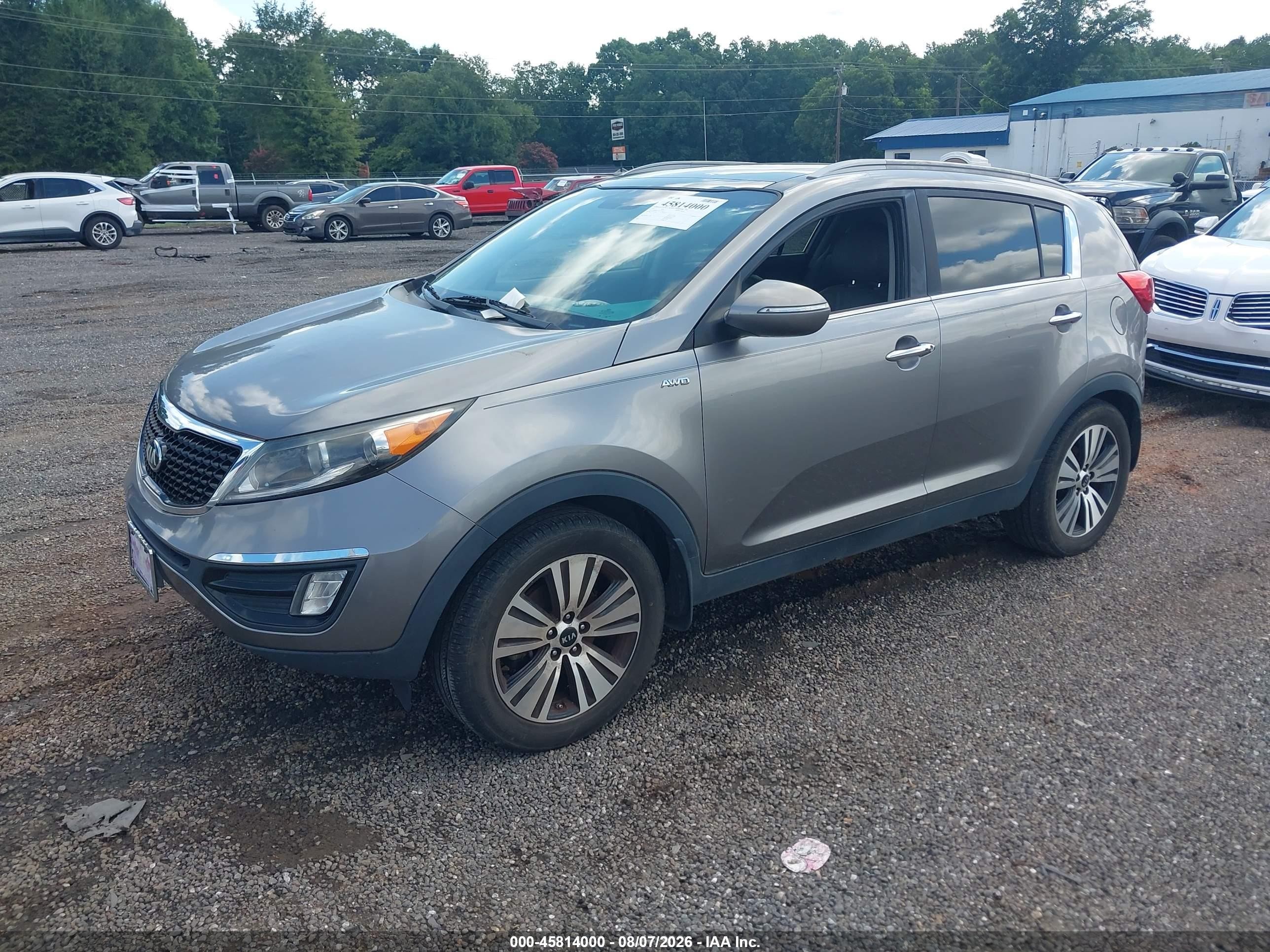 2015 Kia Sportage Ex Gray vin: KNDPCCAC8F7706116