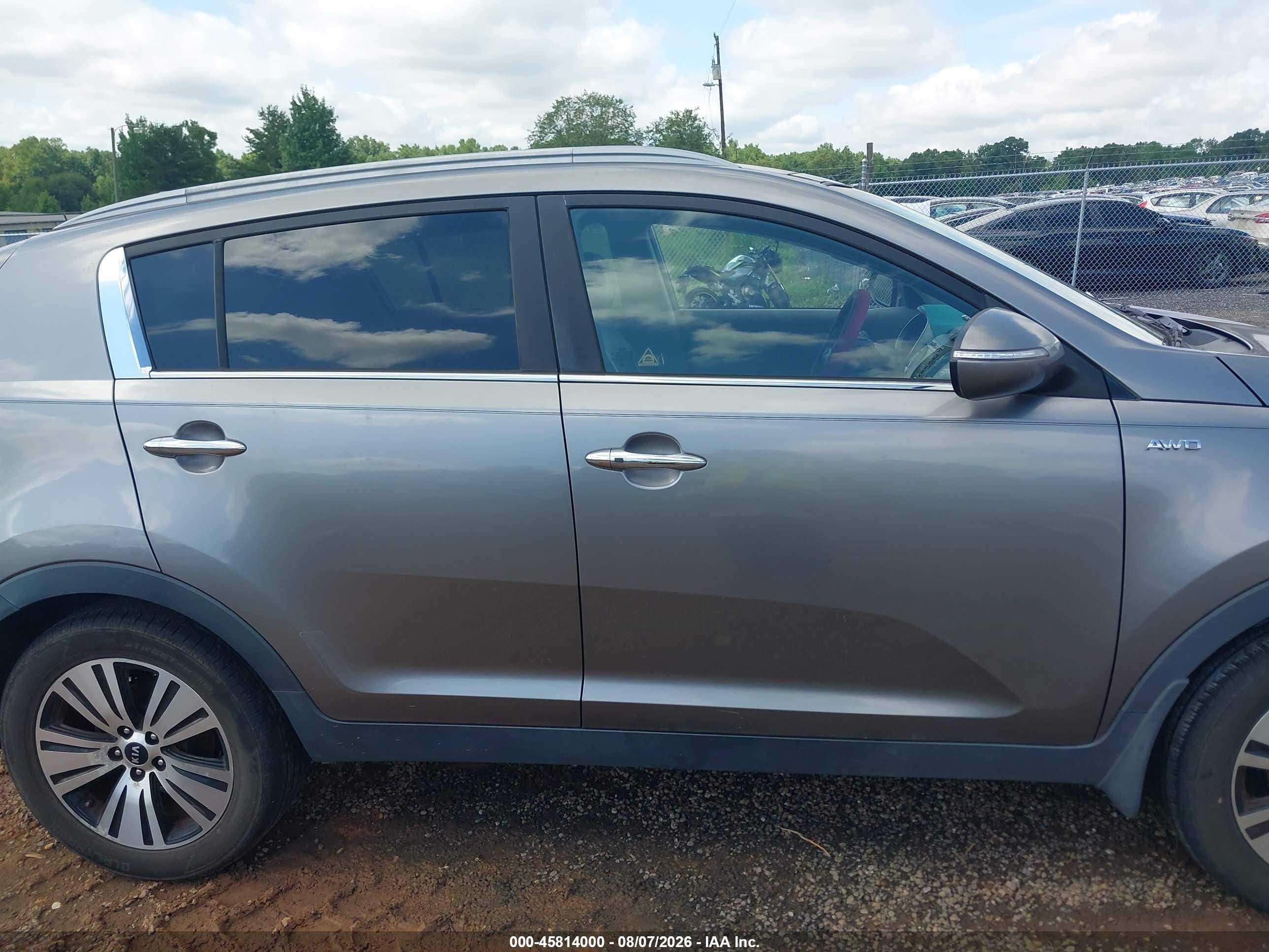 2015 Kia Sportage Ex Gray vin: KNDPCCAC8F7706116