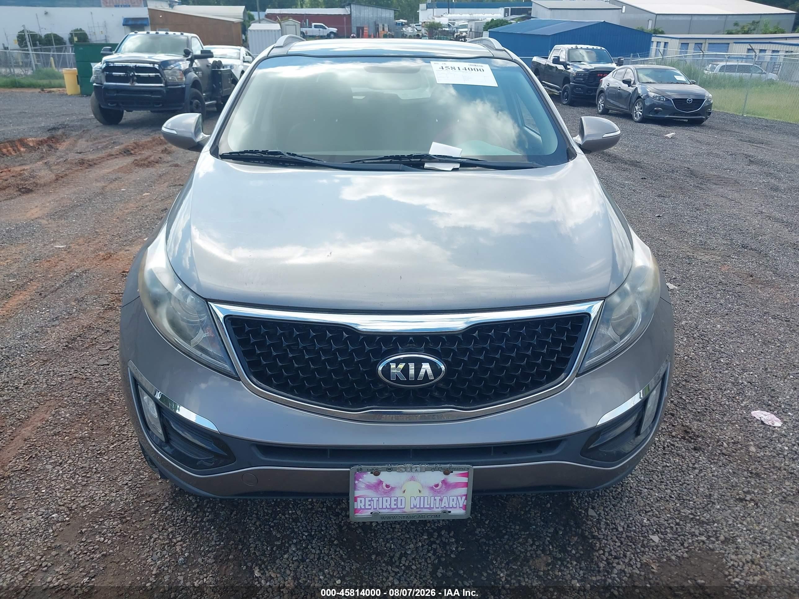 2015 Kia Sportage Ex Gray vin: KNDPCCAC8F7706116