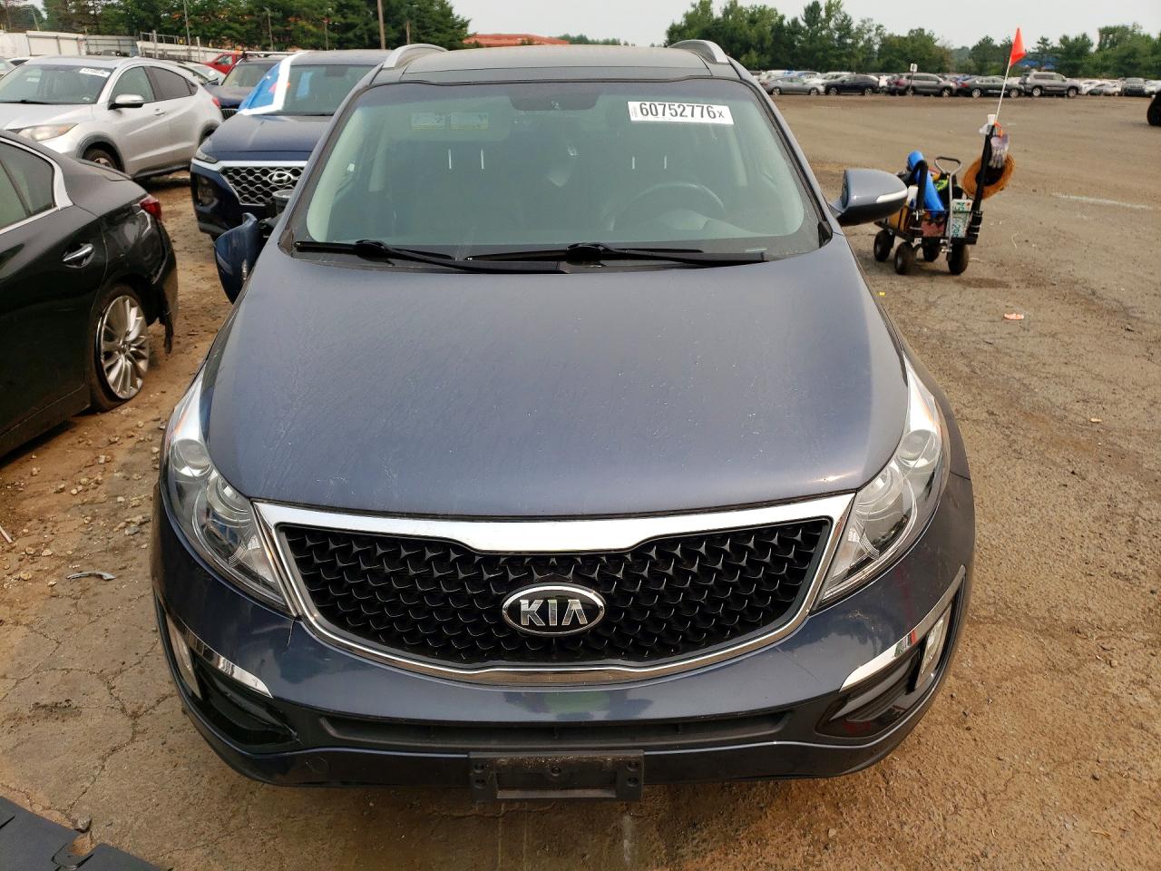 2014 Kia Sportage Ex Blue vin: KNDPCCACXE7566018