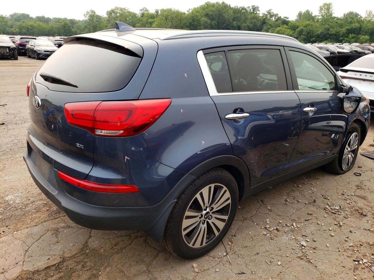 2014 Kia Sportage Ex Blue vin: KNDPCCACXE7566018