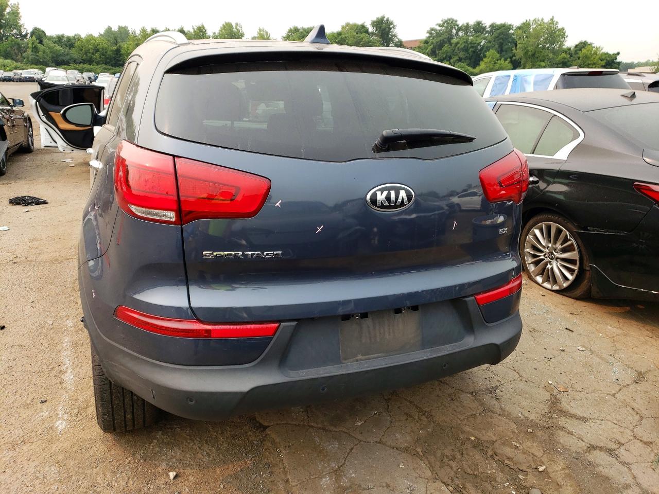 2014 Kia Sportage Ex Blue vin: KNDPCCACXE7566018