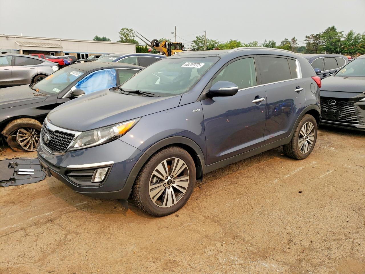 2014 Kia Sportage Ex Blue vin: KNDPCCACXE7566018