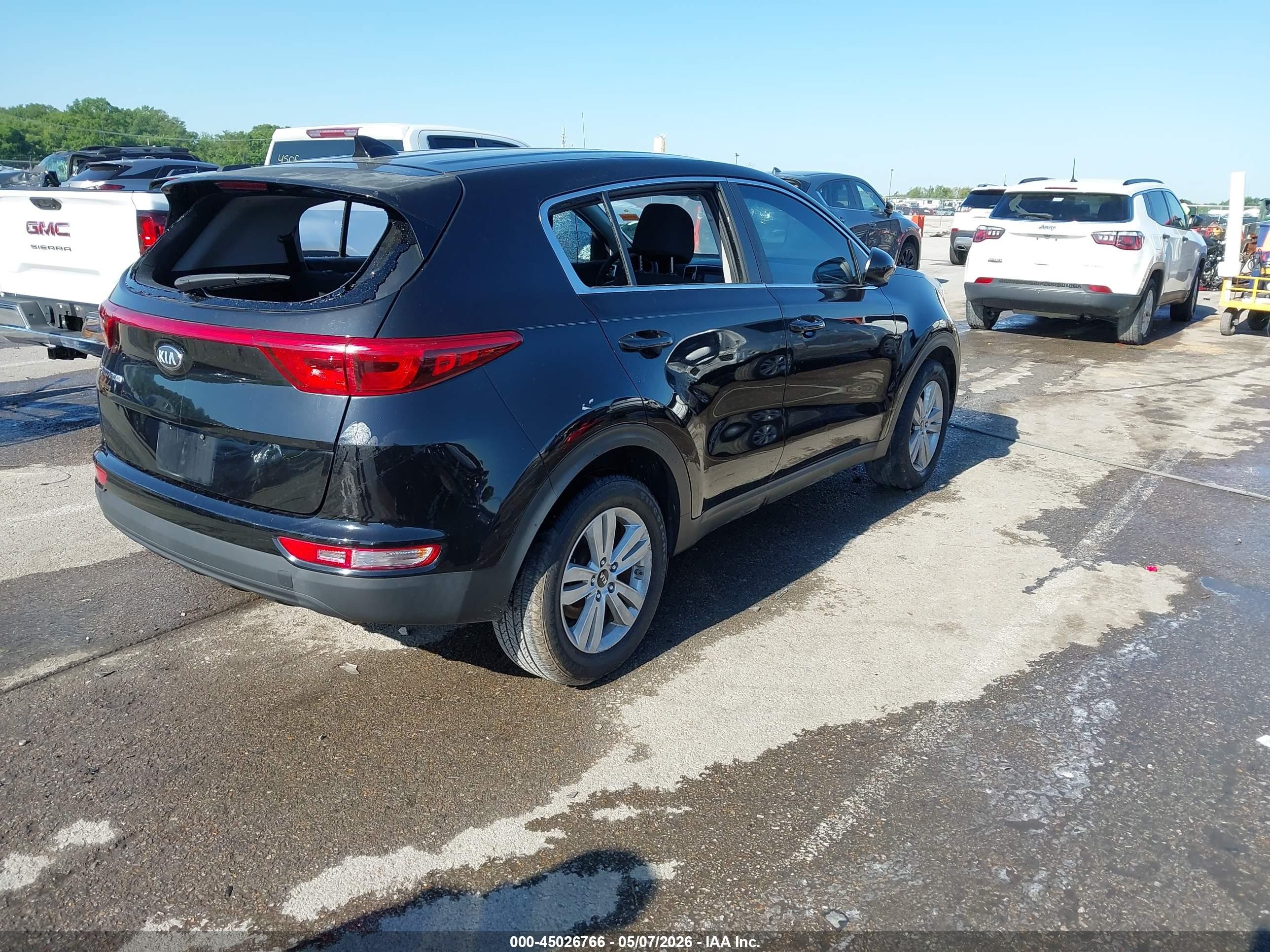 2017 Kia Sportage Lx Черный vin: KNDPM3AC0H7056505