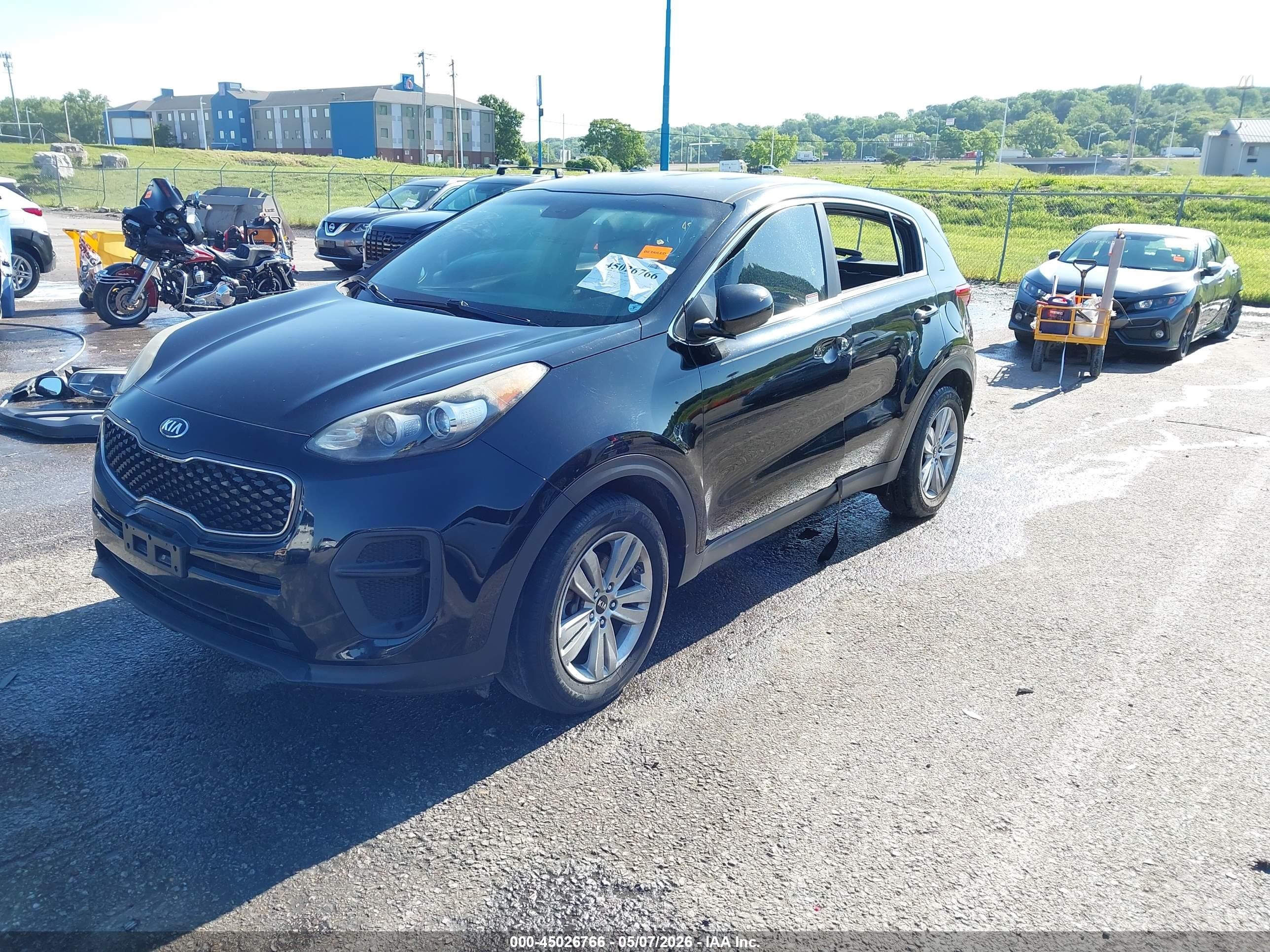 2017 Kia Sportage Lx Черный vin: KNDPM3AC0H7056505