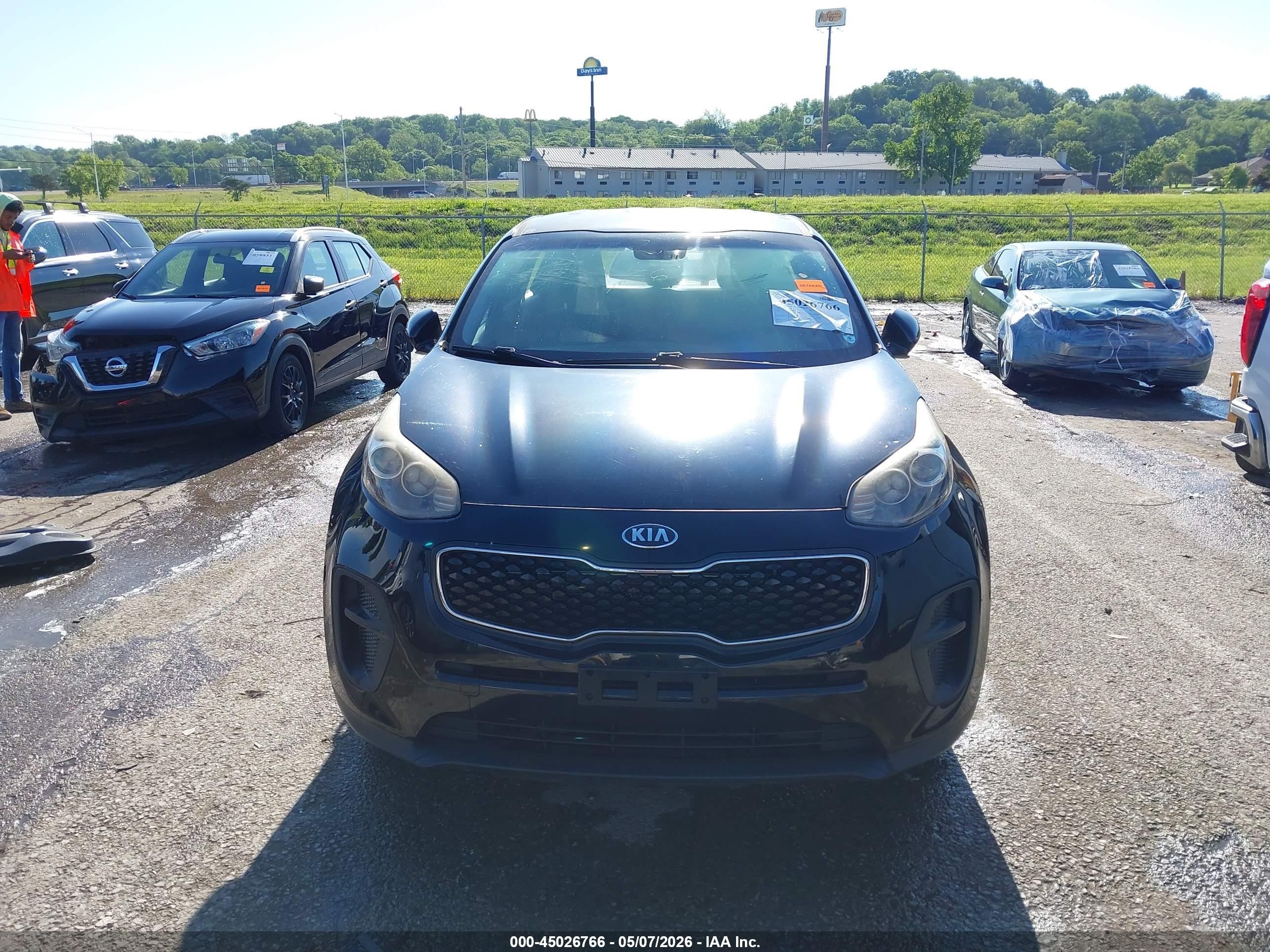 2017 Kia Sportage Lx Черный vin: KNDPM3AC0H7056505