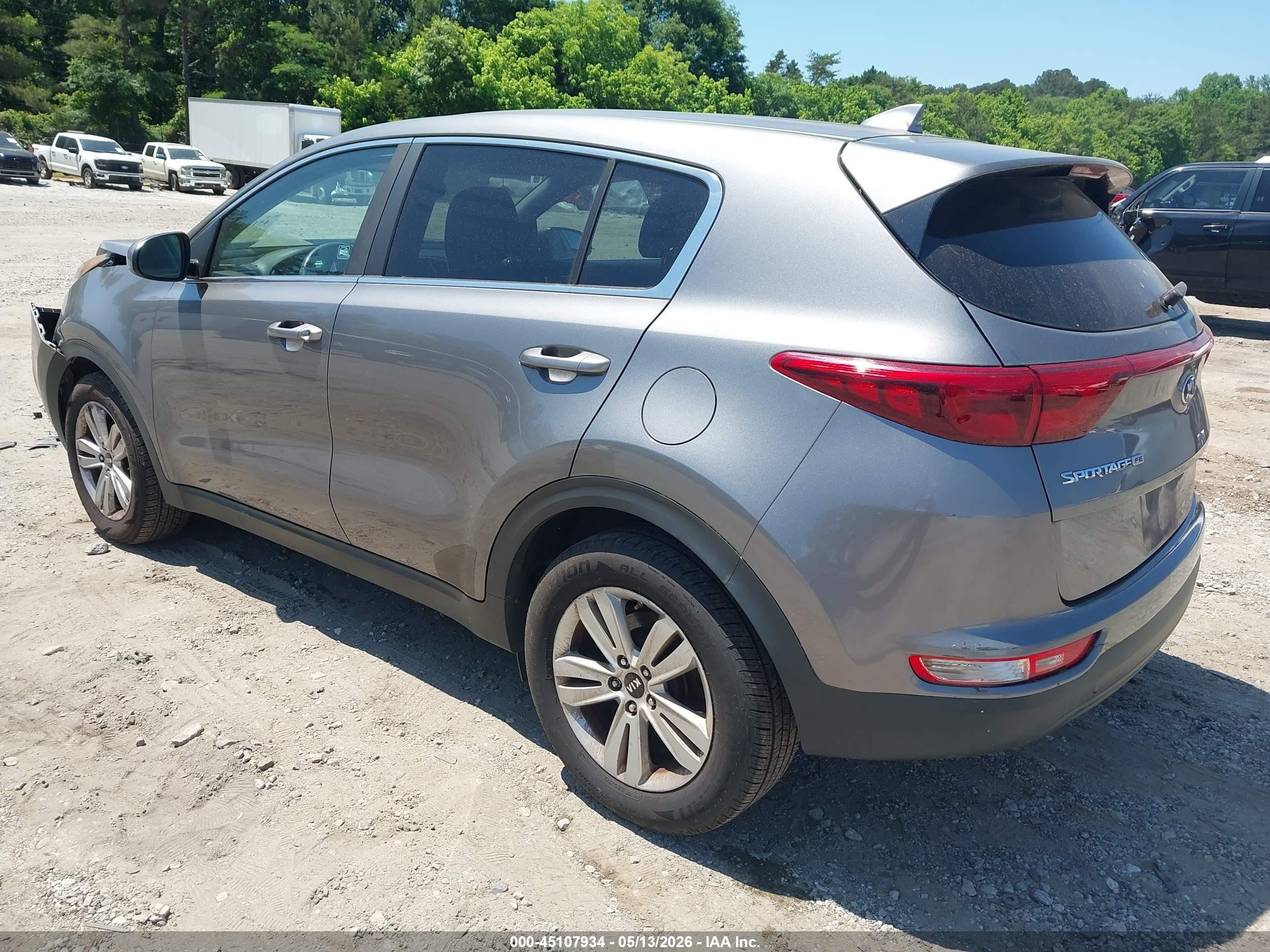 2018 Kia Sportage Lx Gray vin: KNDPM3AC0J7302409