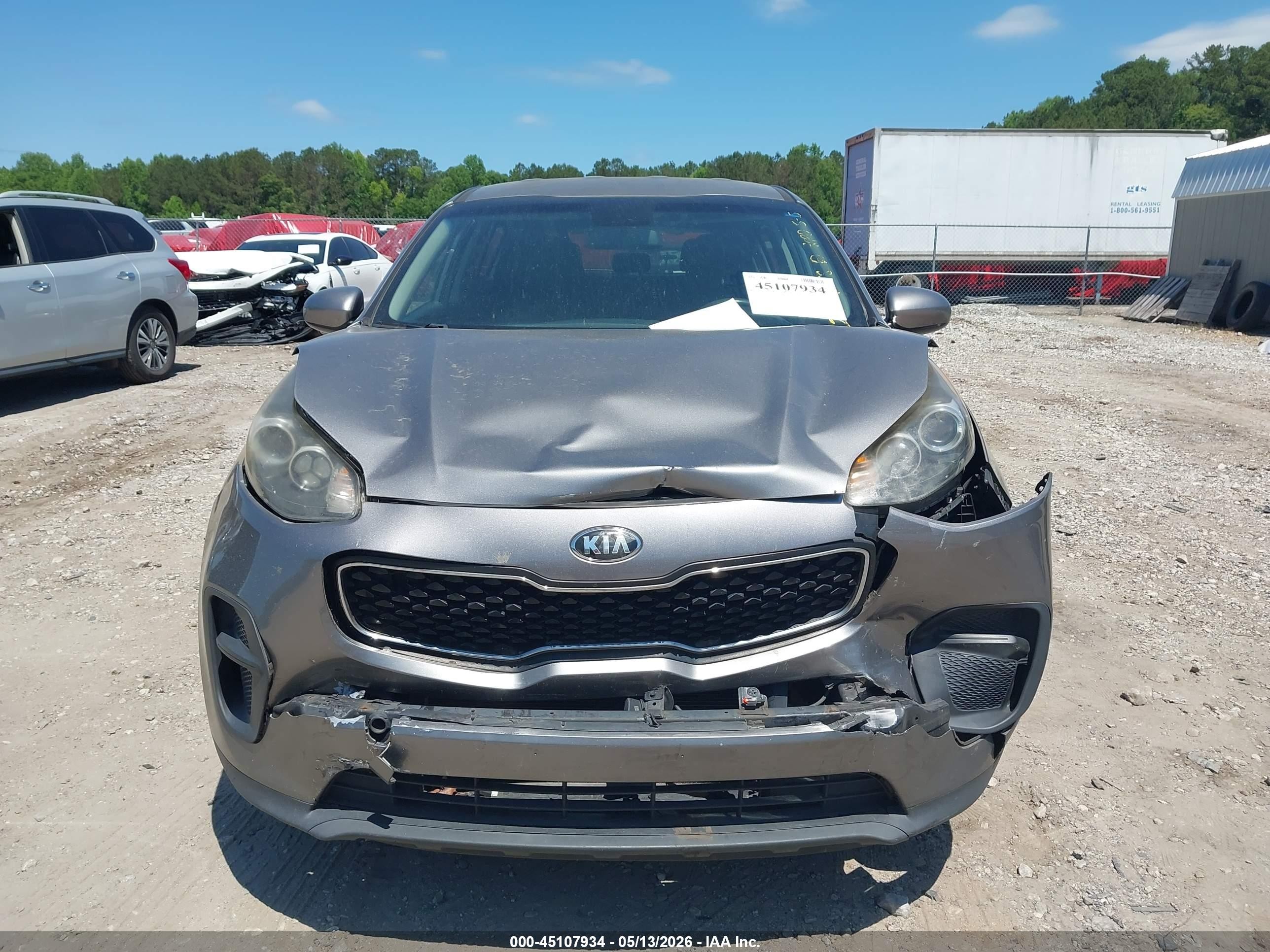 2018 Kia Sportage Lx Gray vin: KNDPM3AC0J7302409