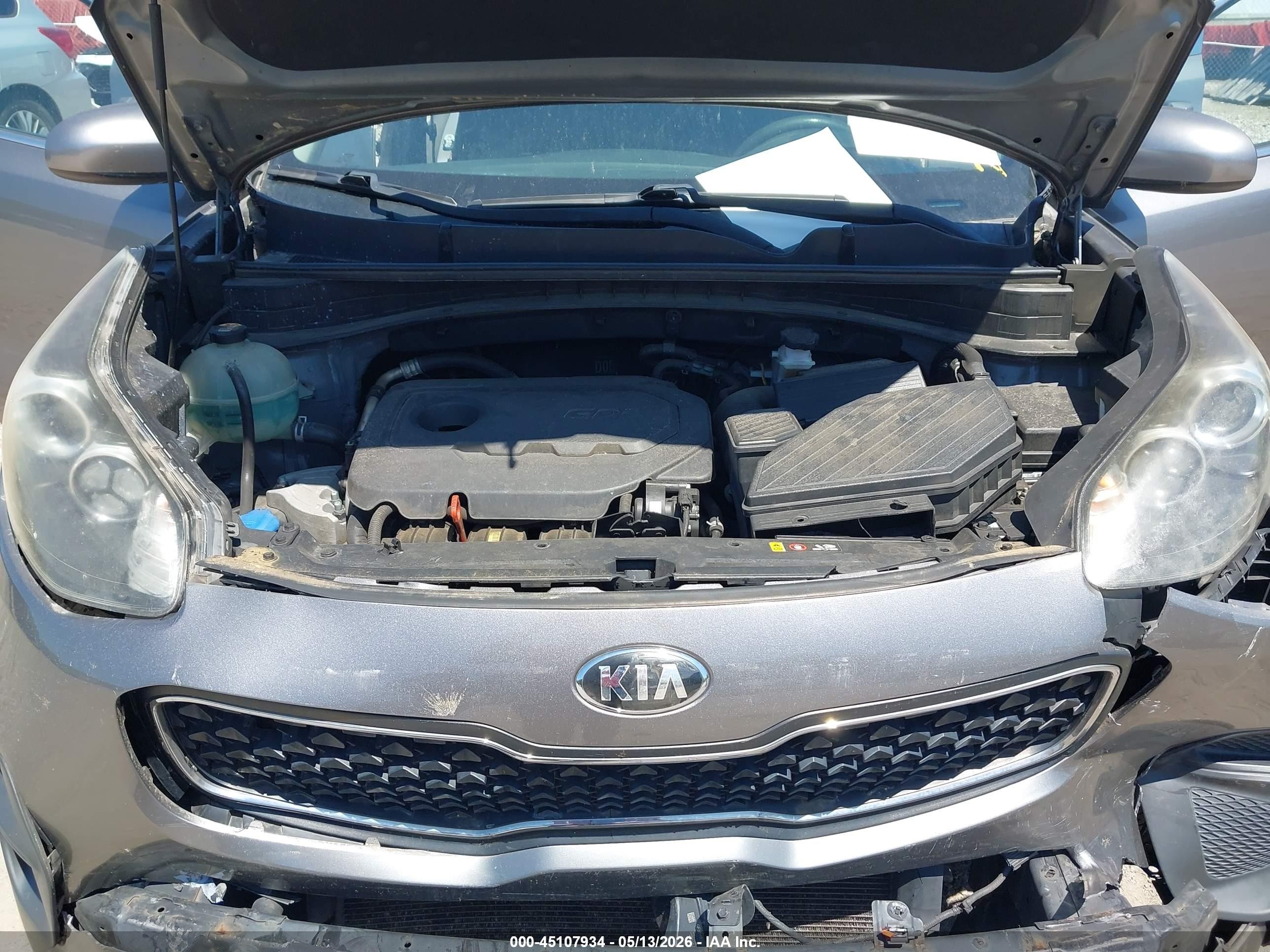 2018 Kia Sportage Lx Gray vin: KNDPM3AC0J7302409