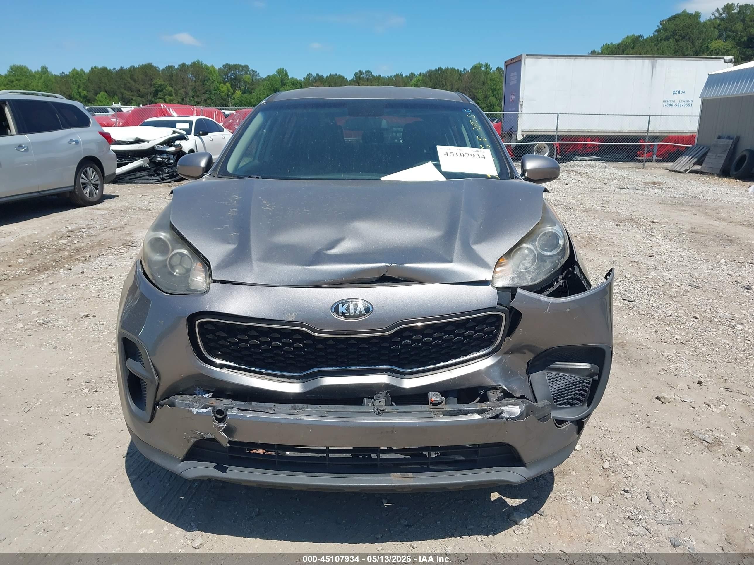 2018 Kia Sportage Lx Gray vin: KNDPM3AC0J7302409