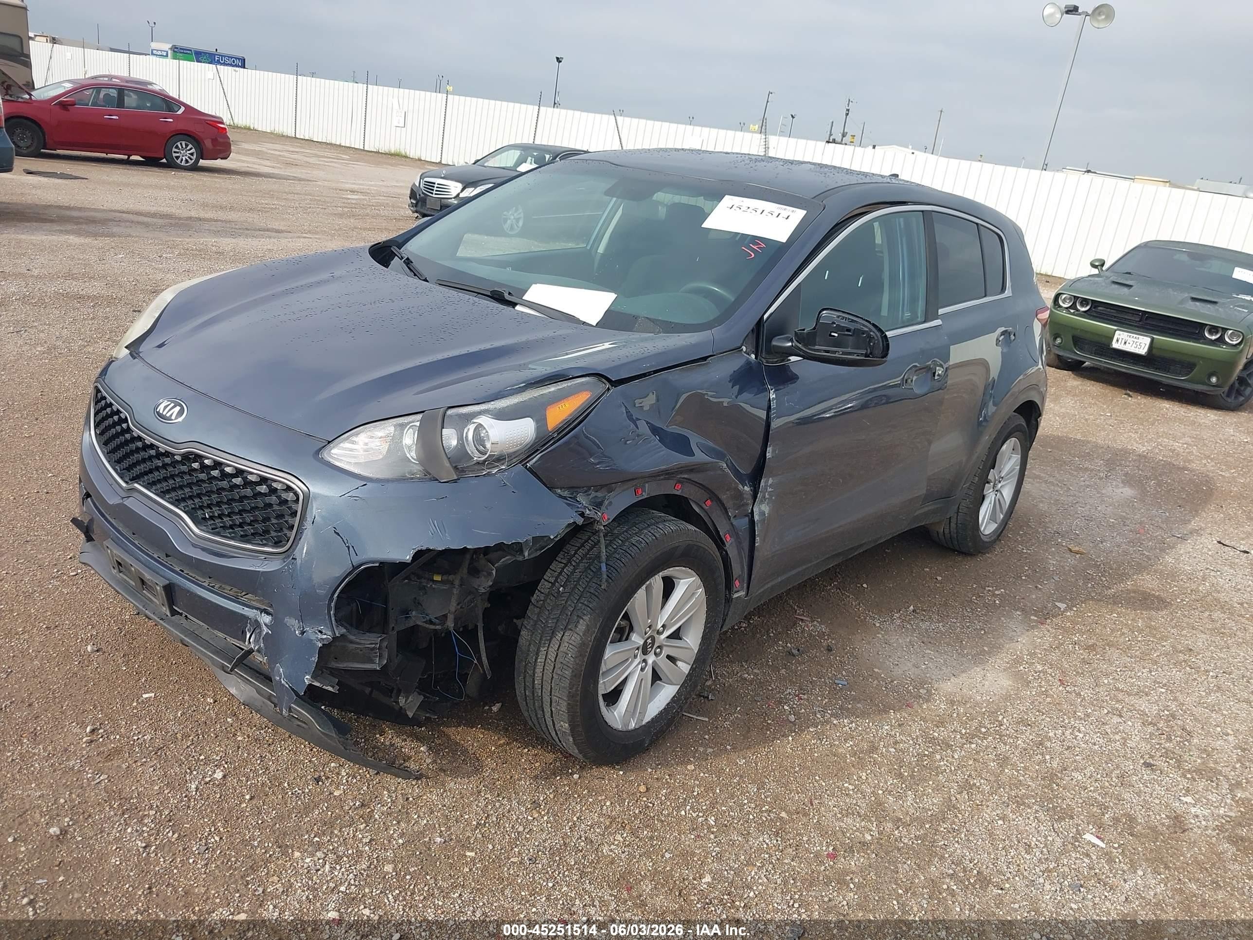 2018 Kia Sportage Lx Dark Blue vin: KNDPM3AC0J7454237