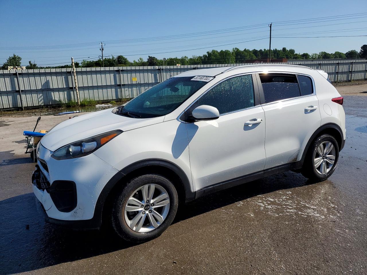 2019 Kia Sportage Lx White vin: KNDPM3AC0K7545414