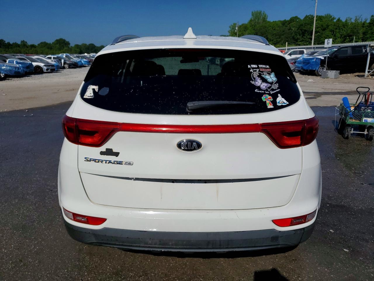 2019 Kia Sportage Lx White vin: KNDPM3AC0K7545414