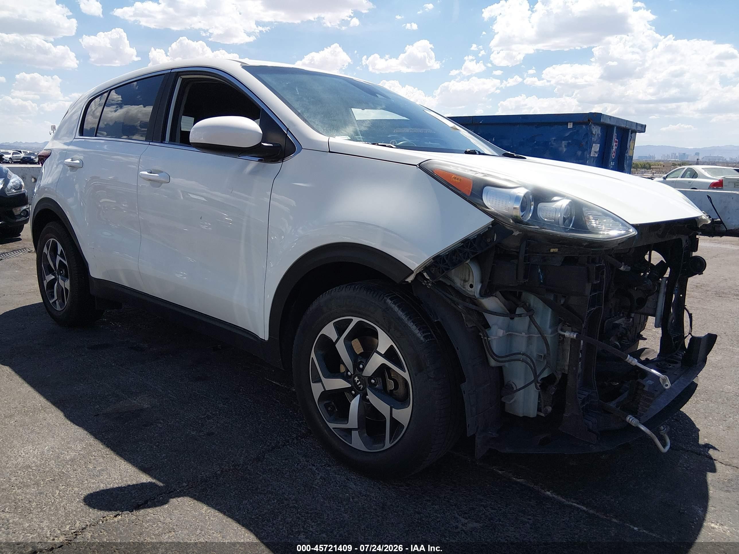 2020 Kia Sportage Lx White vin: KNDPM3AC2L7816782