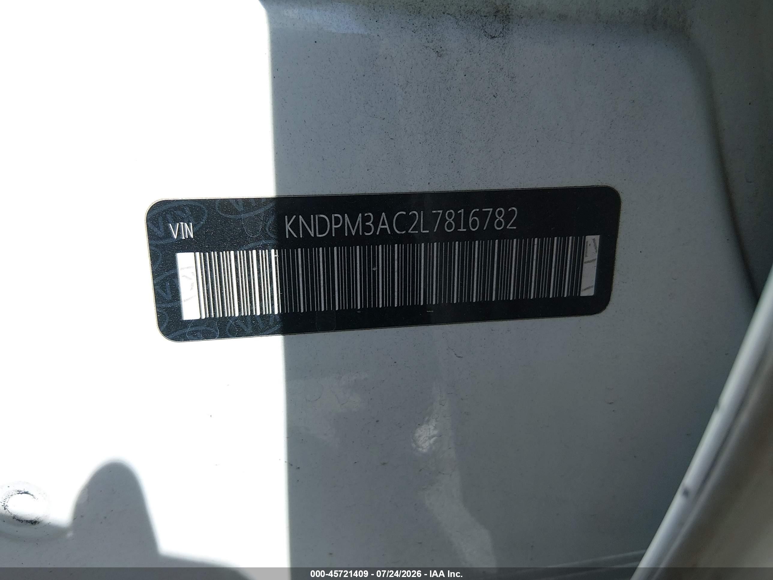 2020 Kia Sportage Lx Белый vin: KNDPM3AC2L7816782