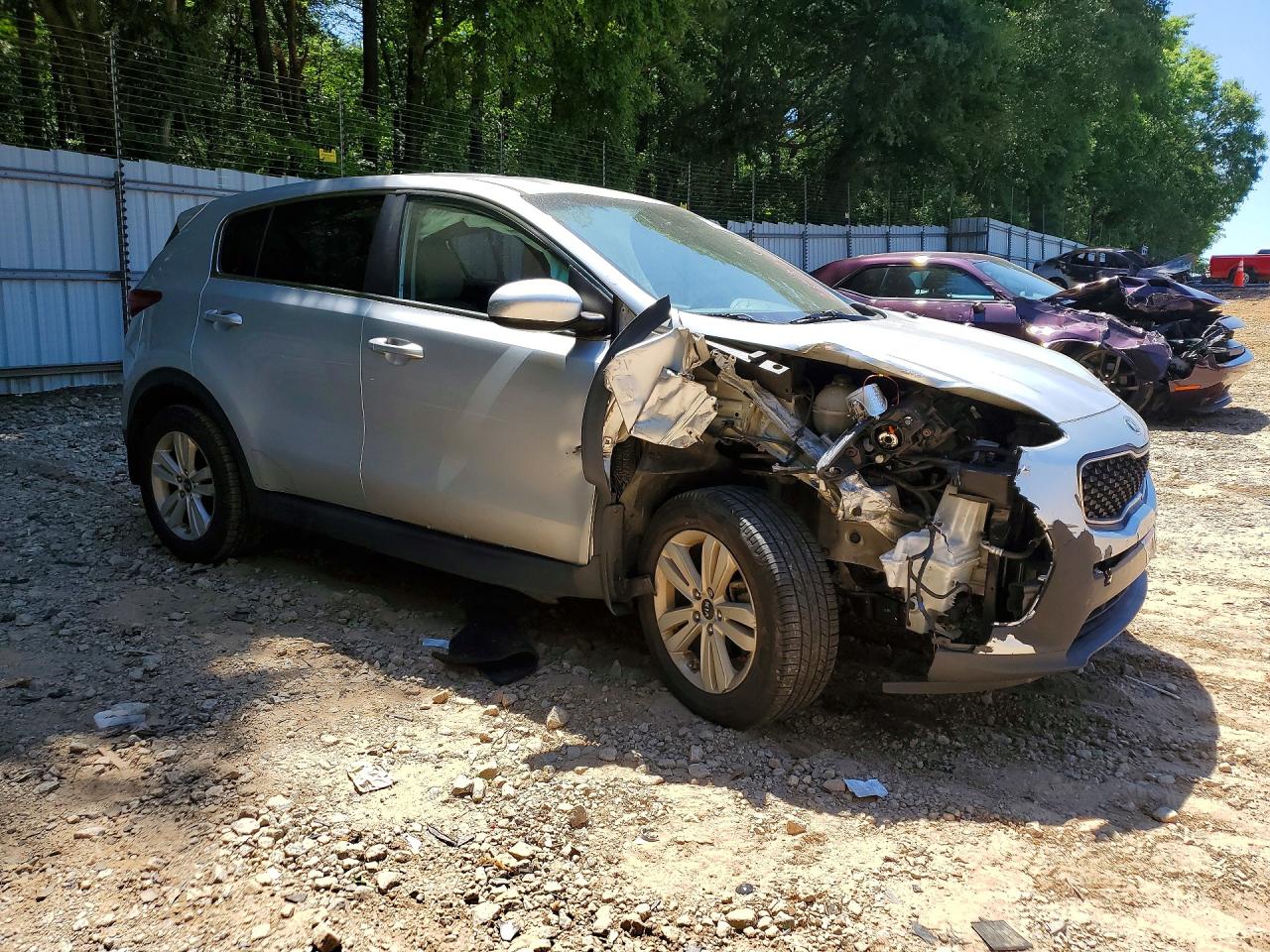 2019 Kia Sportage Lx Silver vin: KNDPM3AC3K7536593