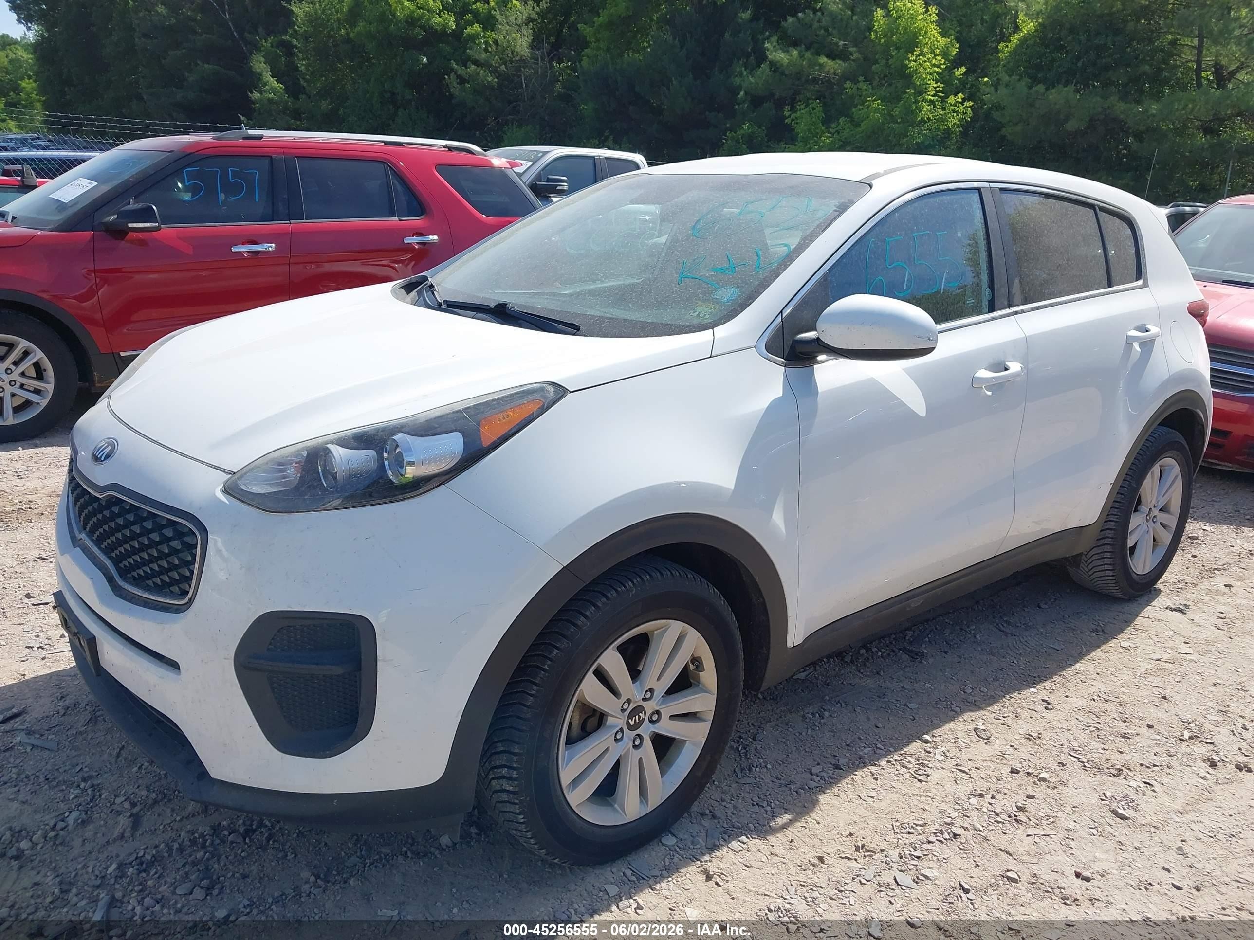 2019 Kia Sportage Lx White vin: KNDPM3AC5K7515115