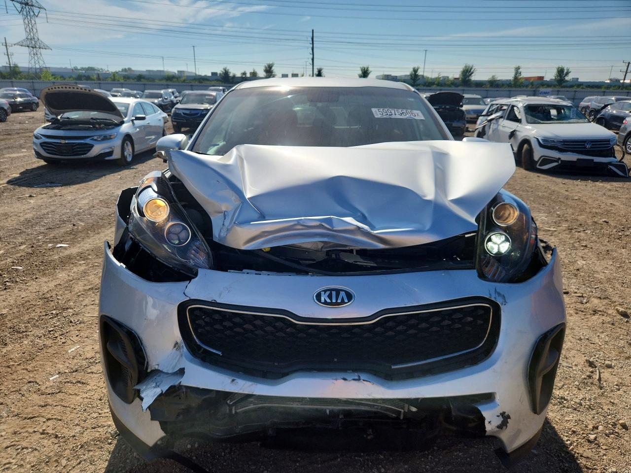 2019 Kia Sportage Lx Silver vin: KNDPM3AC7K7534054