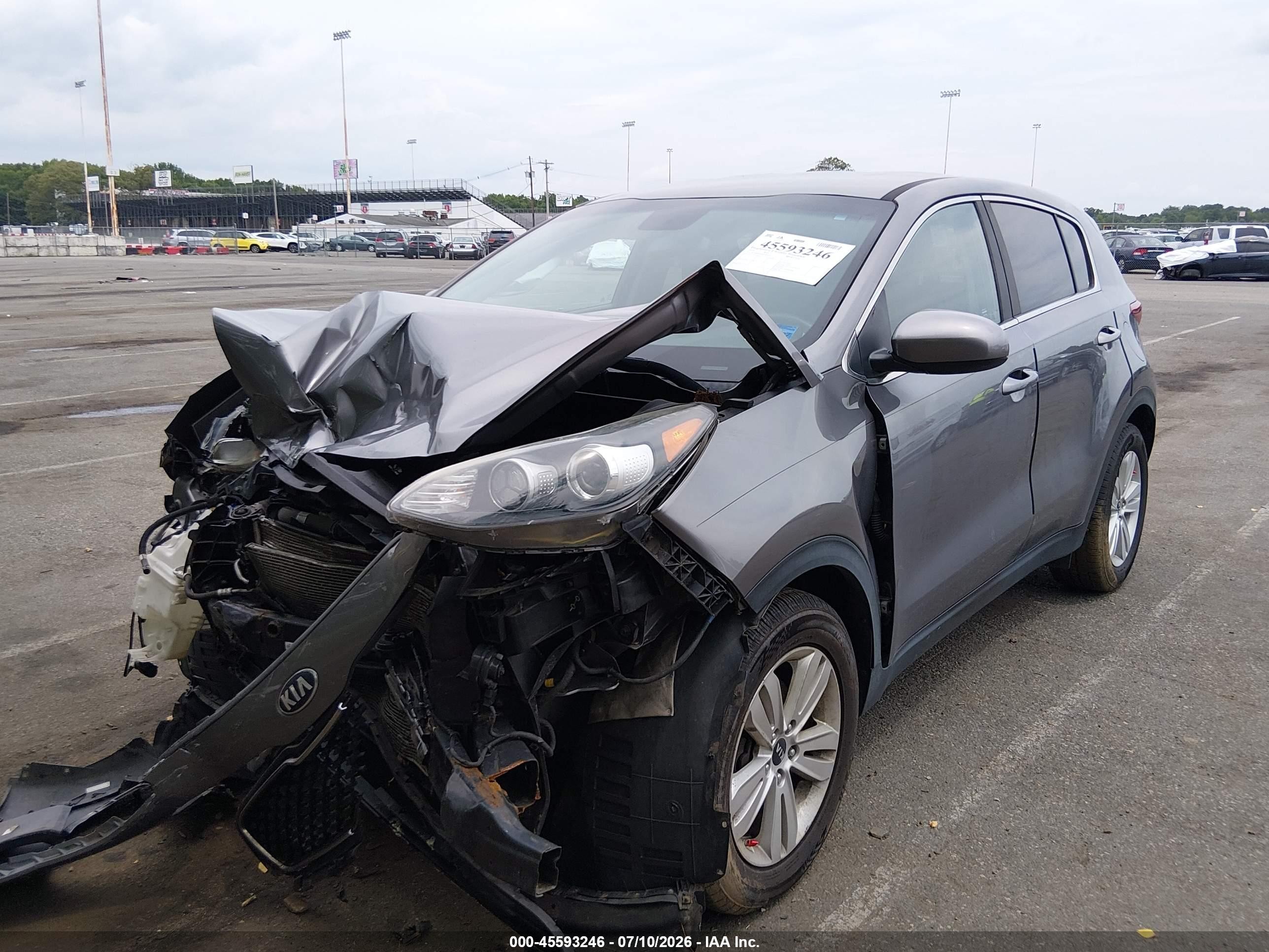 2018 Kia Sportage Lx Серый vin: KNDPM3AC8J7445690