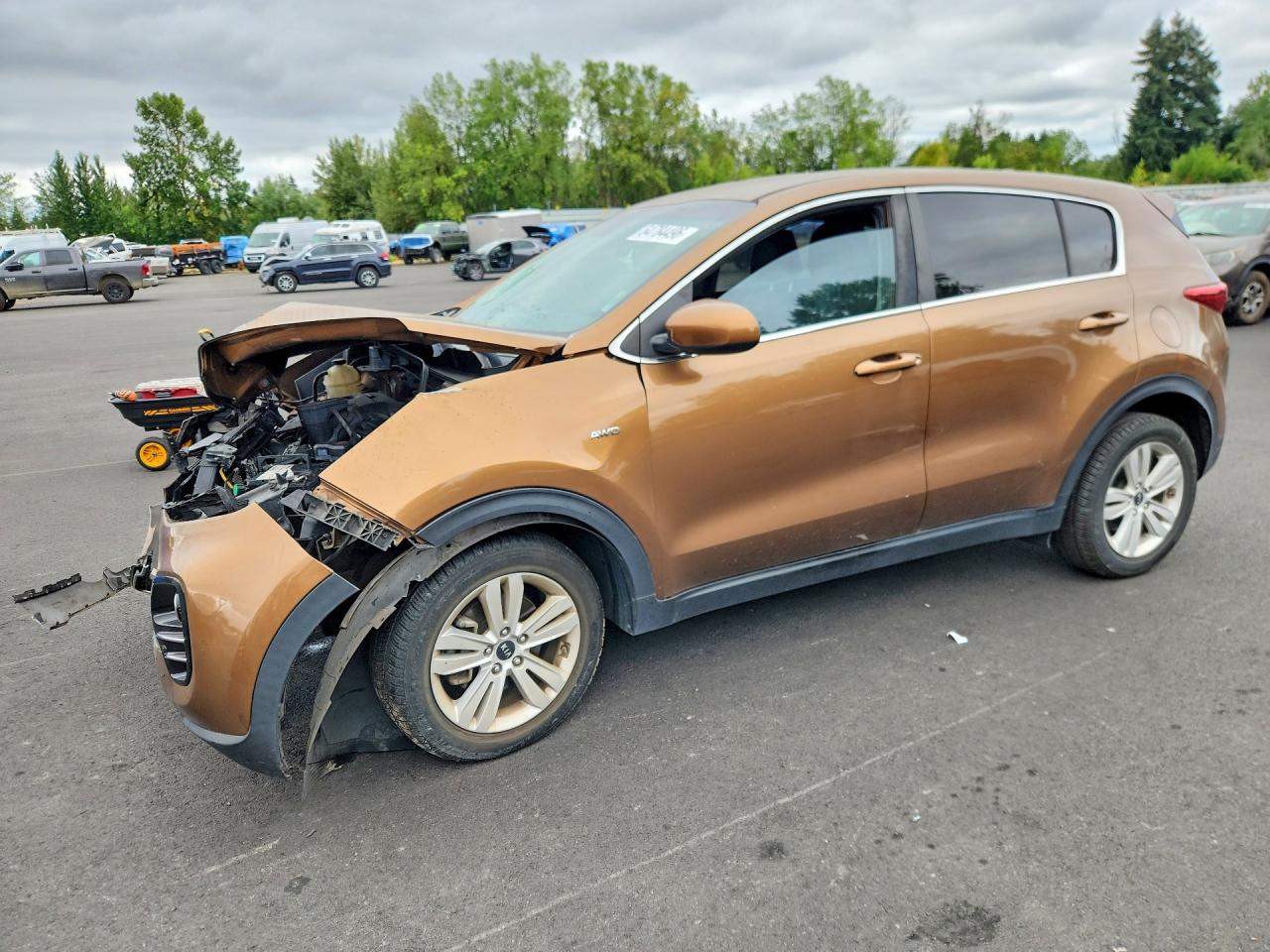 2017 Kia Sportage Lx Коричневый vin: KNDPMCAC3H7075808