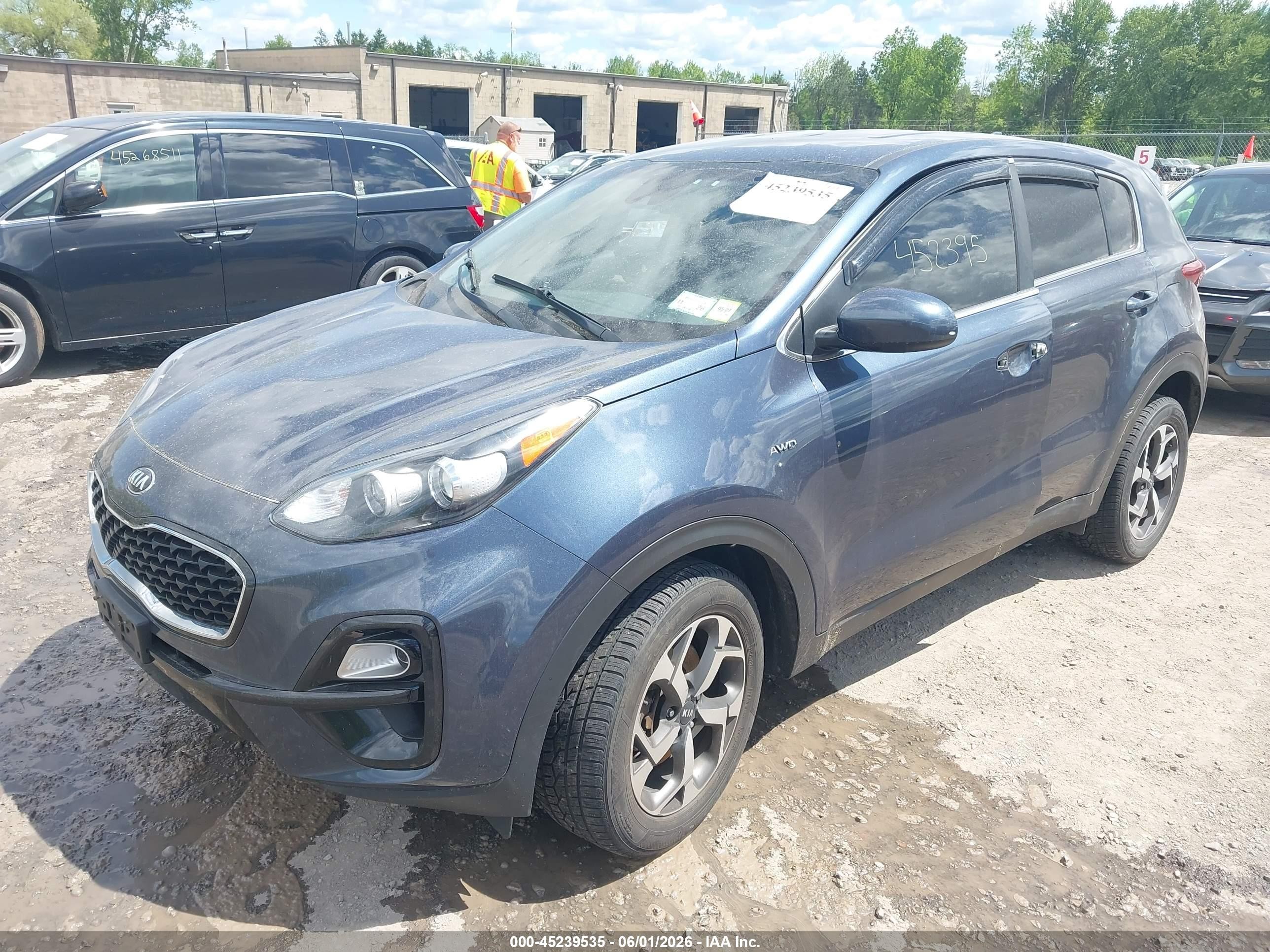 2021 Kia Sportage Lx Blue vin: KNDPMCAC3M7875311
