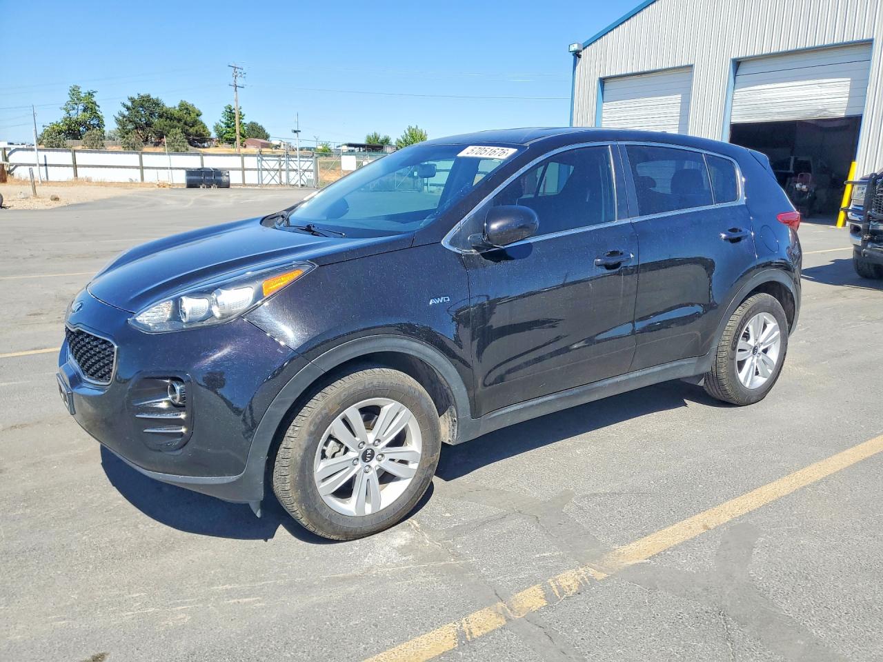 2017 Kia Sportage Lx Black vin: KNDPMCAC4H7199554