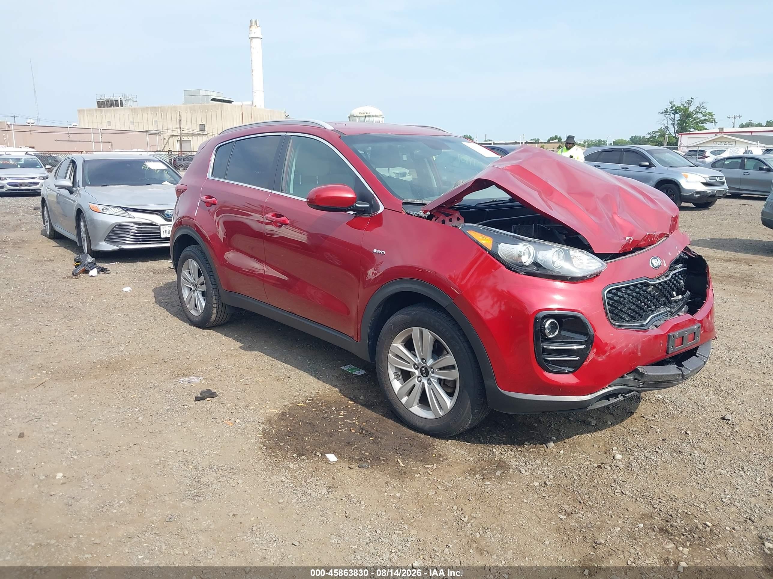 2017 Kia Sportage Lx Red vin: KNDPMCAC5H7169382