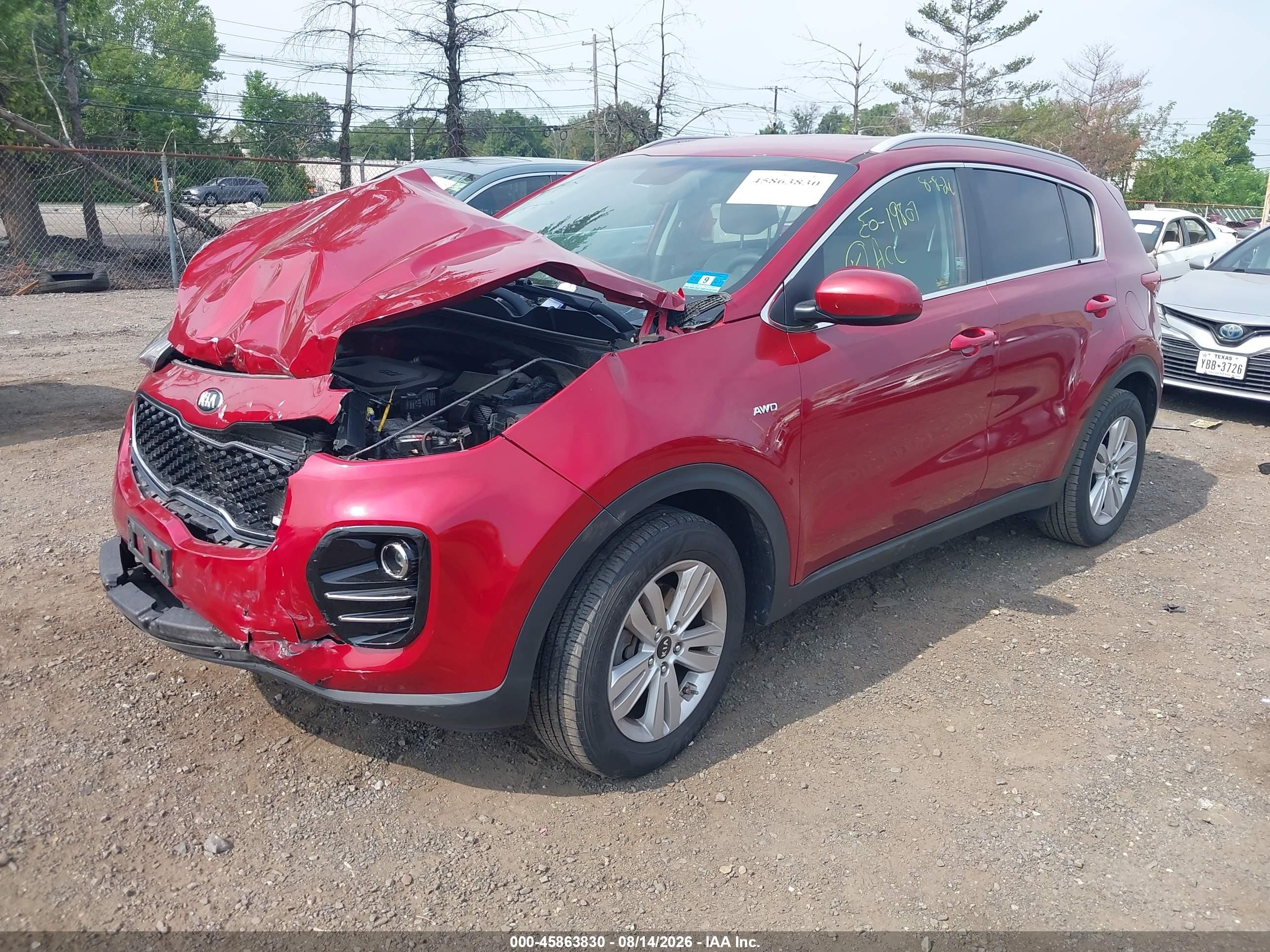 2017 Kia Sportage Lx Red vin: KNDPMCAC5H7169382