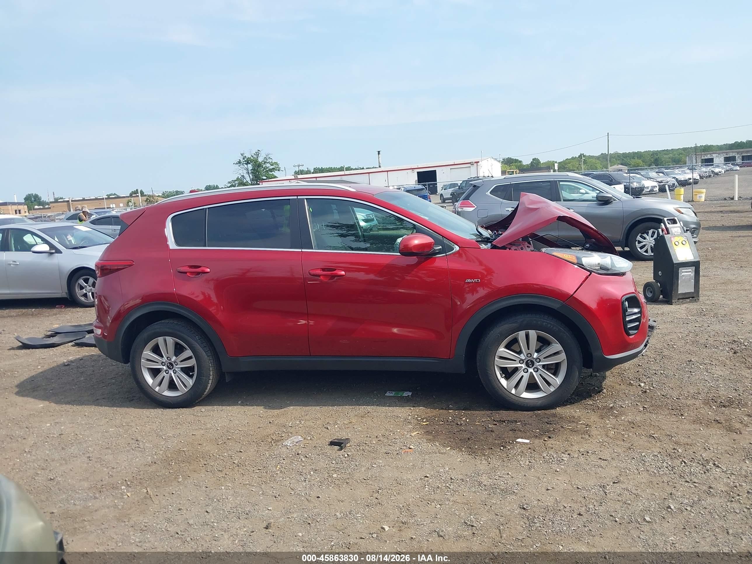 2017 Kia Sportage Lx Red vin: KNDPMCAC5H7169382