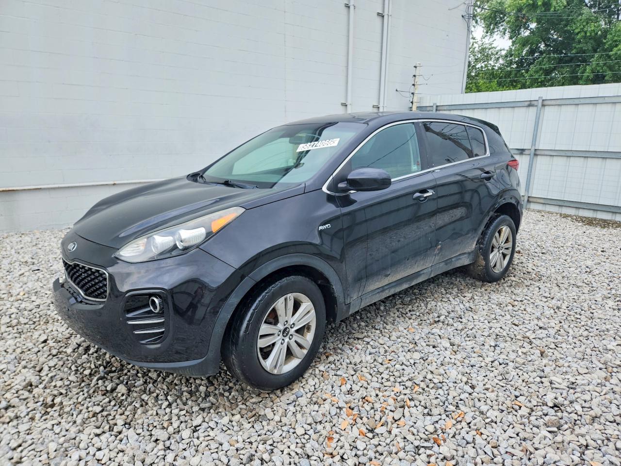 2018 Kia Sportage Lx Черный vin: KNDPMCAC5J7377266