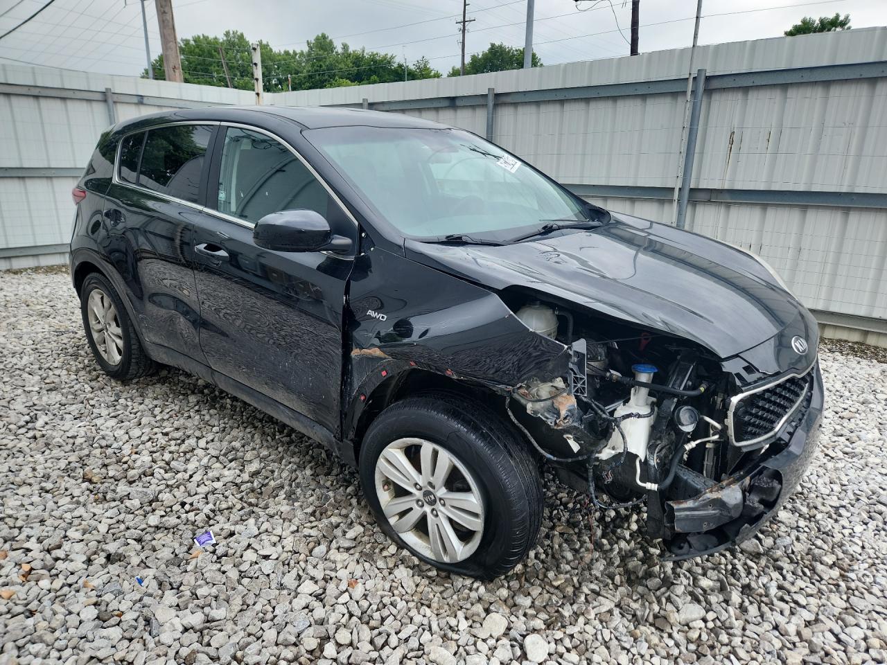 2018 Kia Sportage Lx Black vin: KNDPMCAC5J7377266 Damage: Right Head Lamp, Missing, Replacement Required