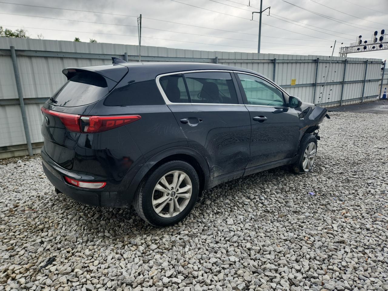 2018 Kia Sportage Lx Black vin: KNDPMCAC5J7377266 Damage: Right Qtr Panel, Dent(S) W/ Paint Dmg, 1/8 To 1/2 Inch