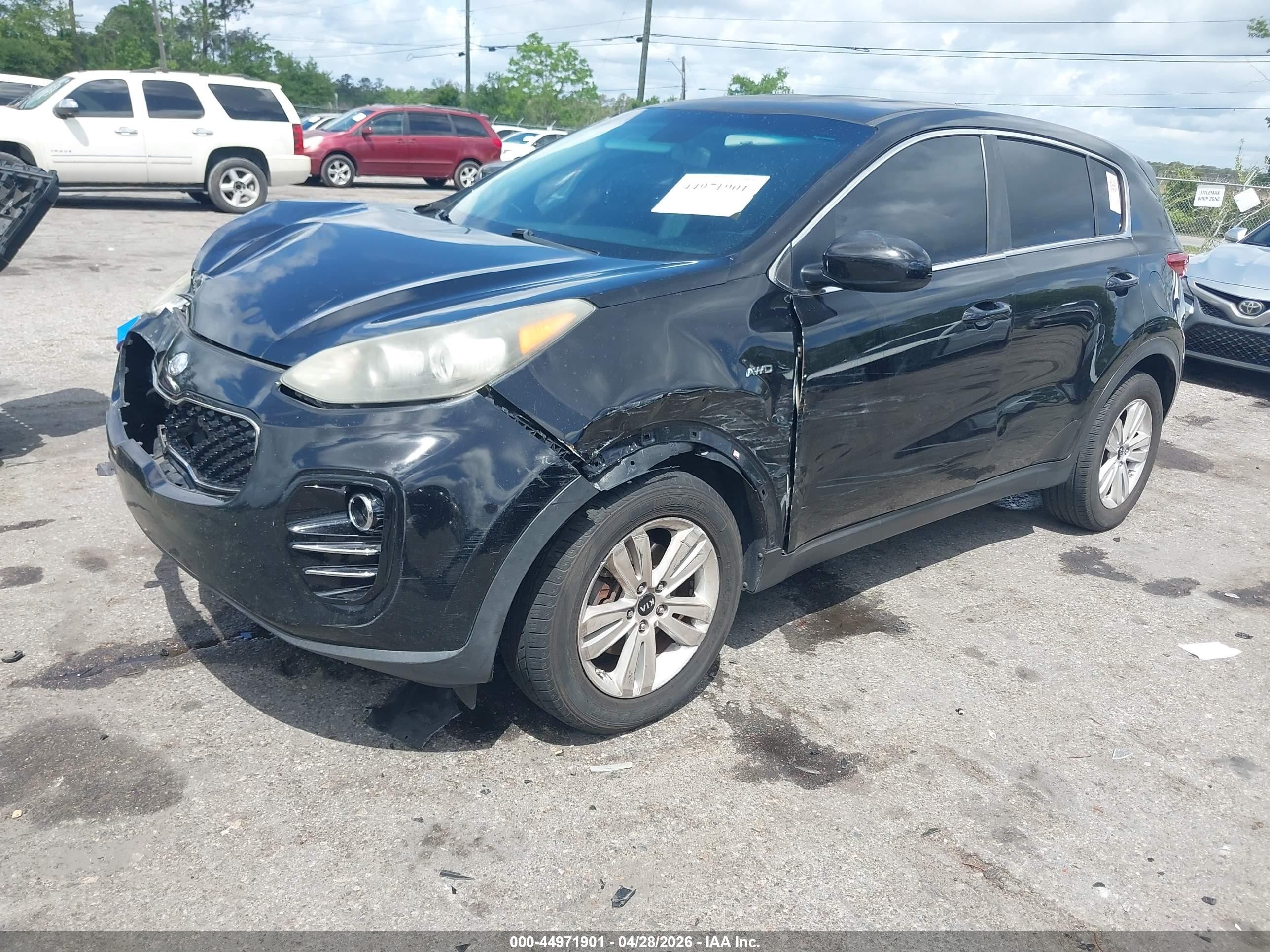 2017 Kia Sportage Lx Black vin: KNDPMCAC6H7070716